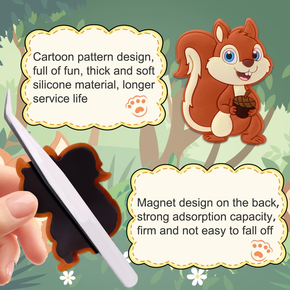 Detalle de XIMISHOP 12PCS Forest Animal Fridge Magnets for Kids