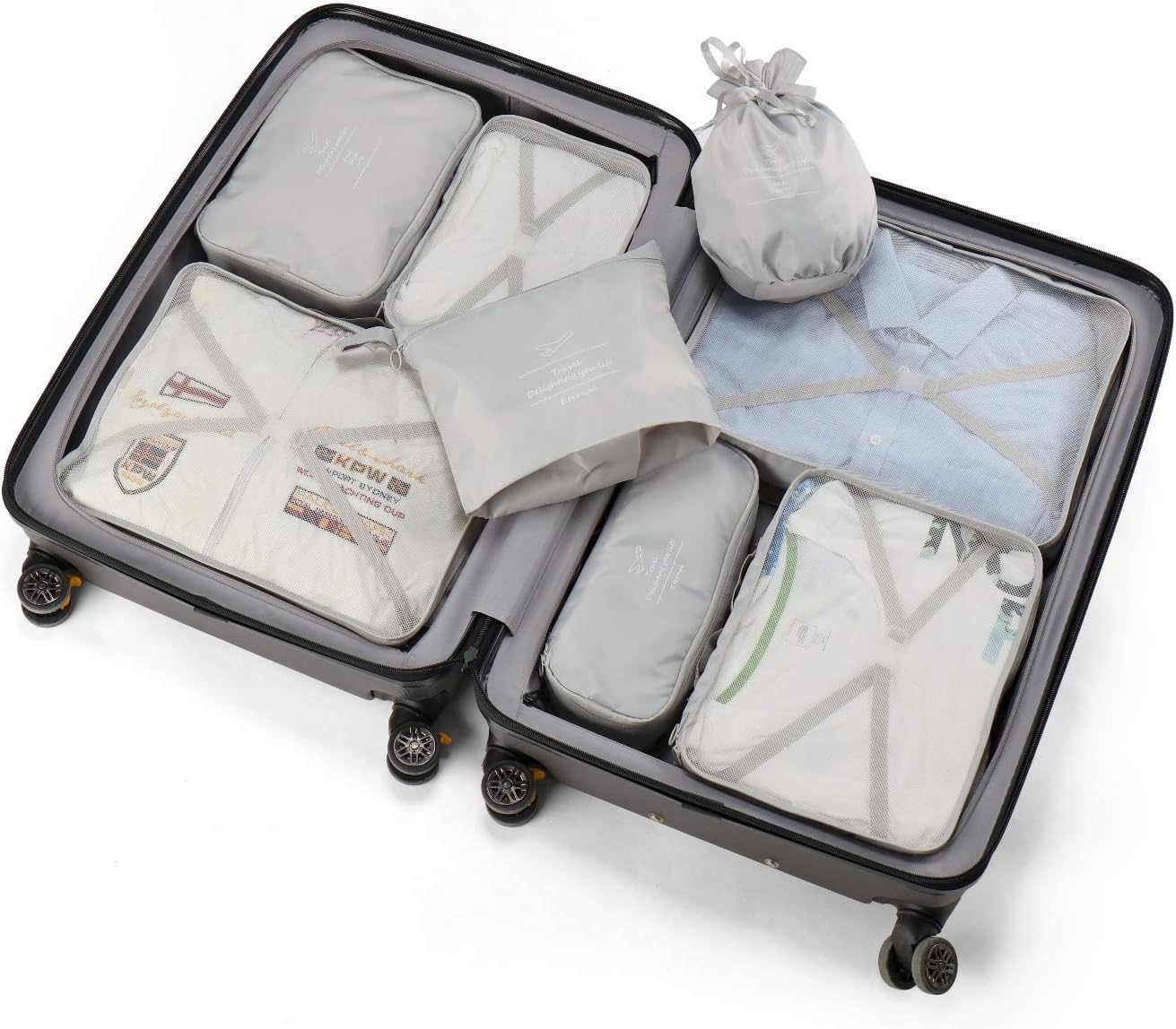 Thumbnail 5 de BETLLEMORY Packing Cubes 8-piece travel organiser set