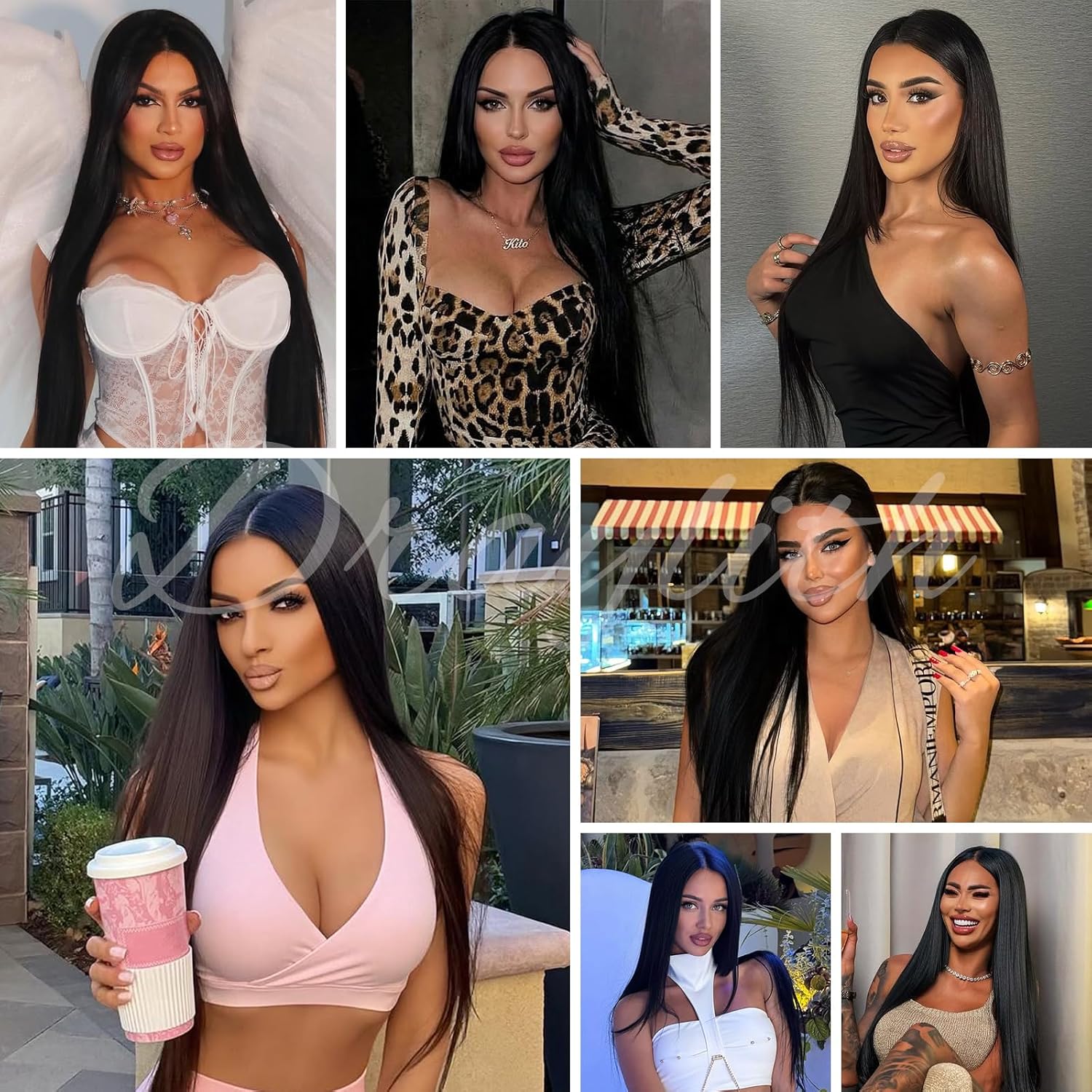 Detalle de Draylith 30 Inch 13x6 HD Lace Front Human Hair Wig, 200 Density, Glueless & Pre-Plucked