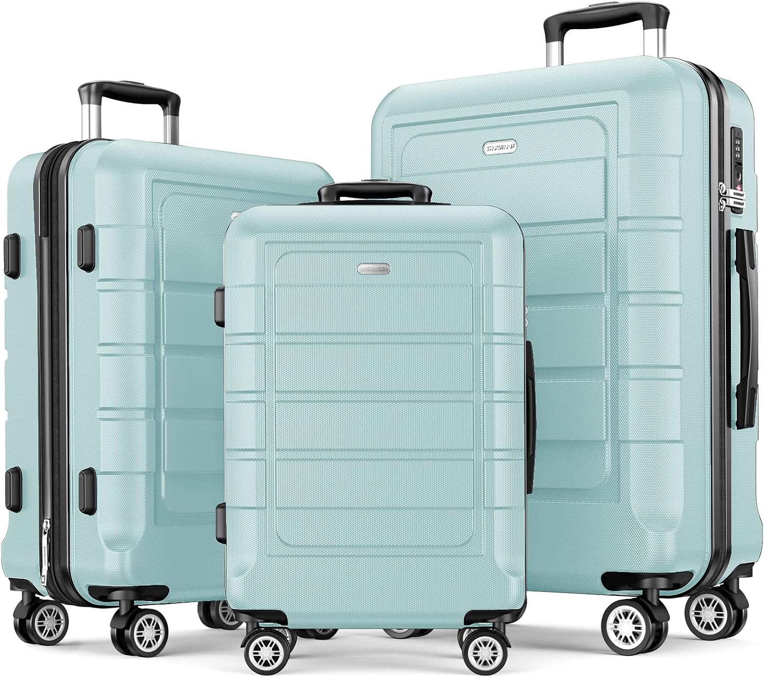 Detalle de SHOWKOO Expandable 100% PC Luggage set