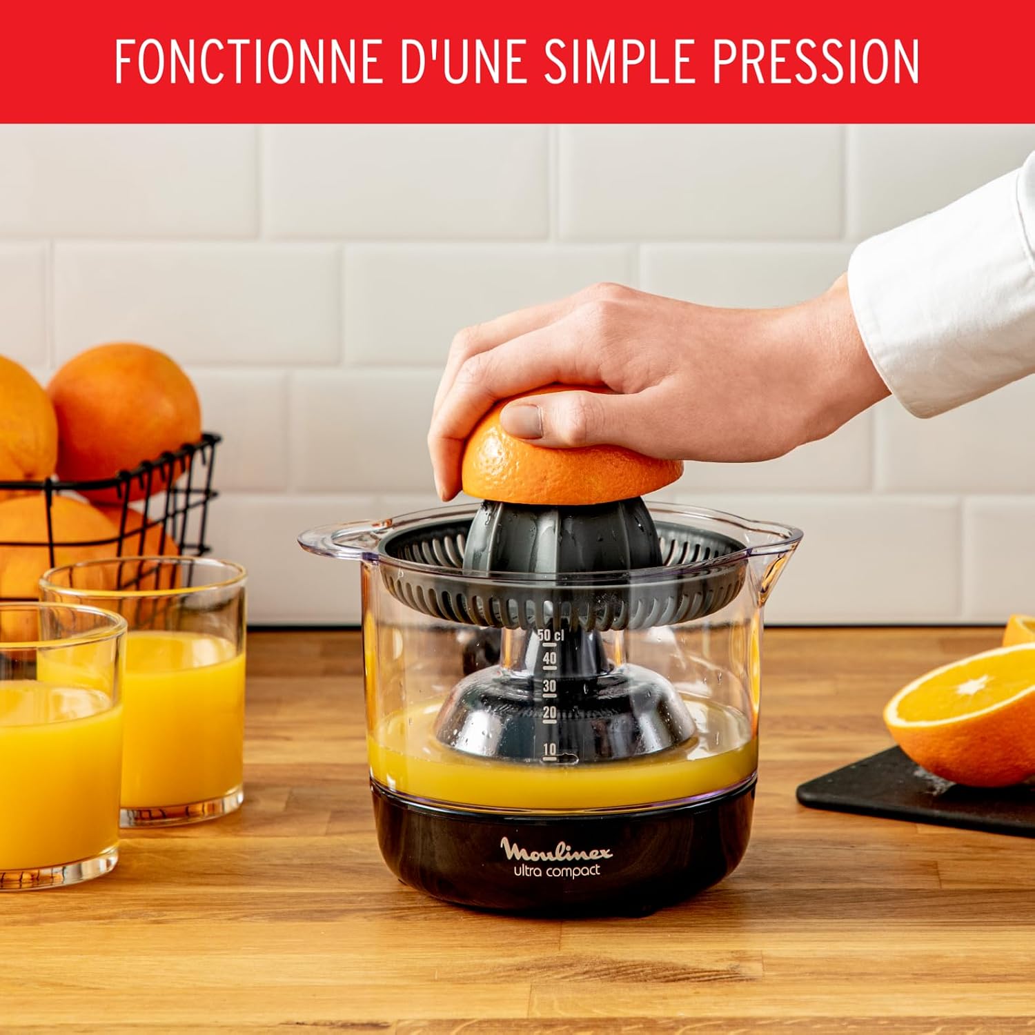 Detalle de Moulinex Presse agrume électrique Ultra Compact Double rotation 0,45 L