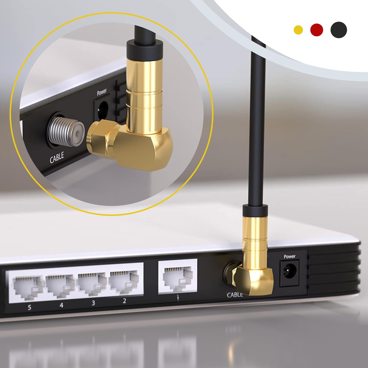 Thumbnail 5 de SAT Kabel 5m Koaxialkabel DVB-S2 Schwarz