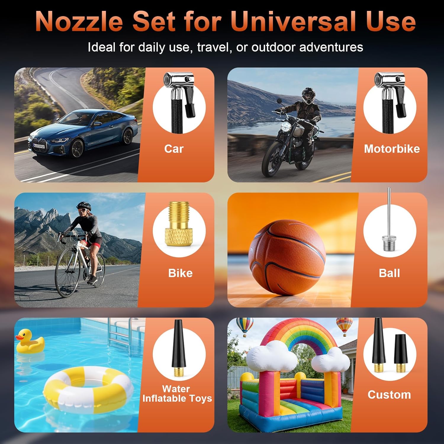 Thumbnail 6 de toptrek Cordless Tyre Inflator (150 PSI) with LED Light, Auto Shutoff & 4000mAh Power Bank