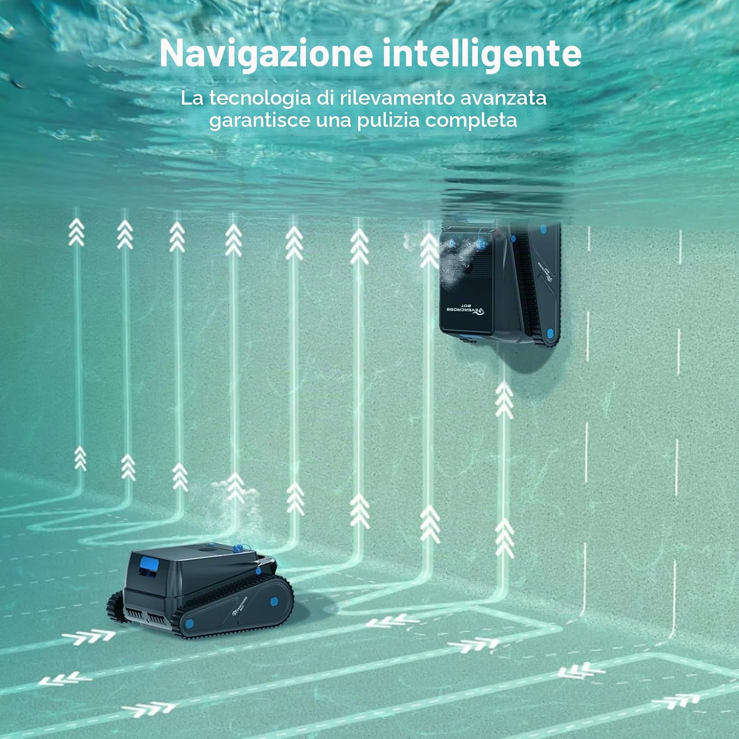 Thumbnail 2 de EVERCROSS BOT: Robot Piscina Senza Fili con App – Pulizia completa fondo, pareti e linea acqua fino a 200 m²