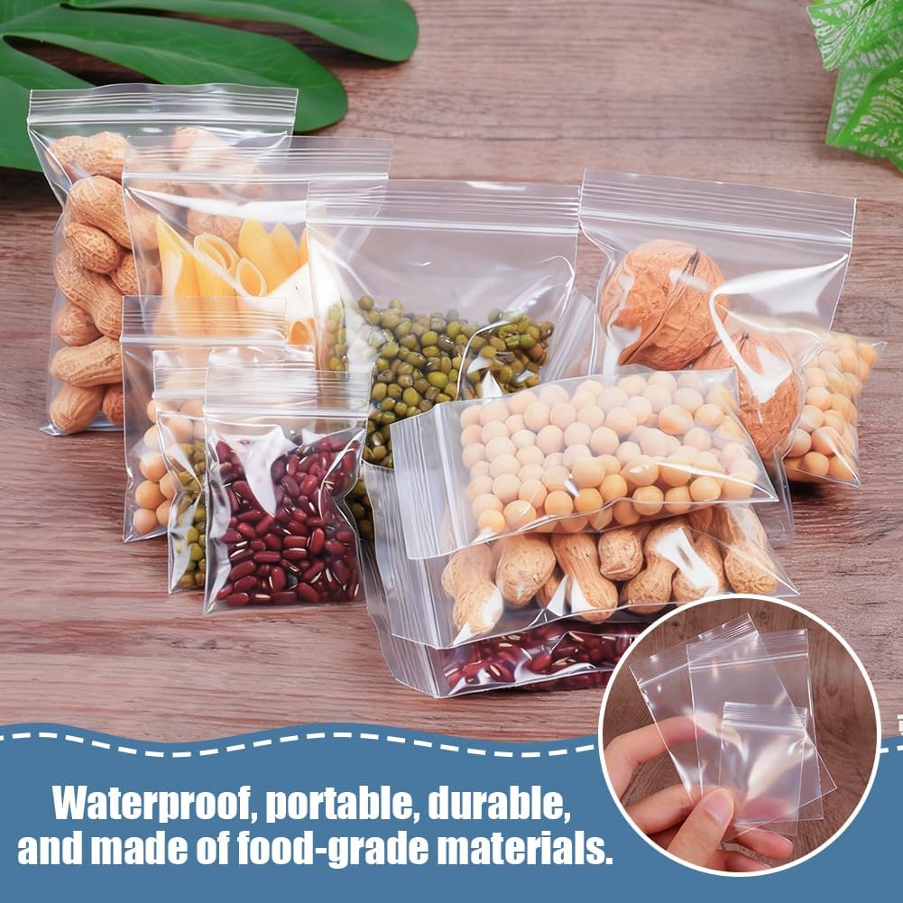 Detalle 1 de OFFCUP 400 pcs Transparent Resealable Bags, 4 x 6 cm PE