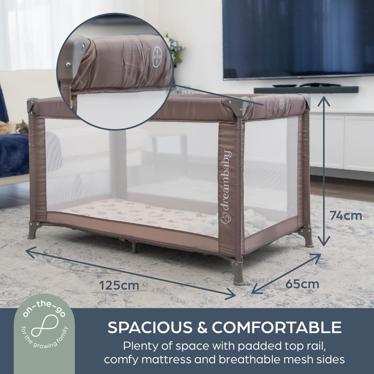 Thumbnail 3 de Dreambaby Quest Travel Cot 120x60