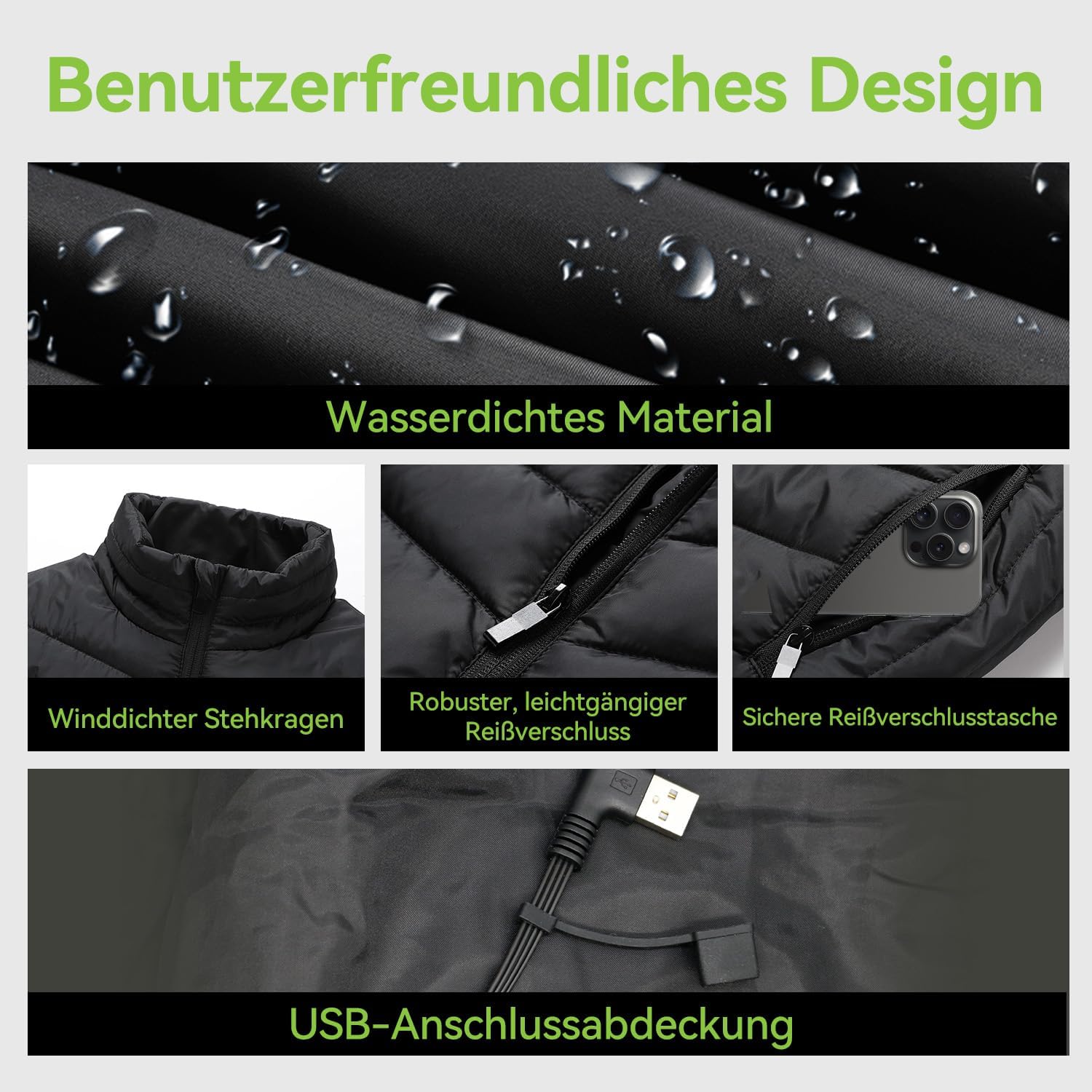 Thumbnail 6 de Beheizte Weste 20000 mAh mit 15 Zonen