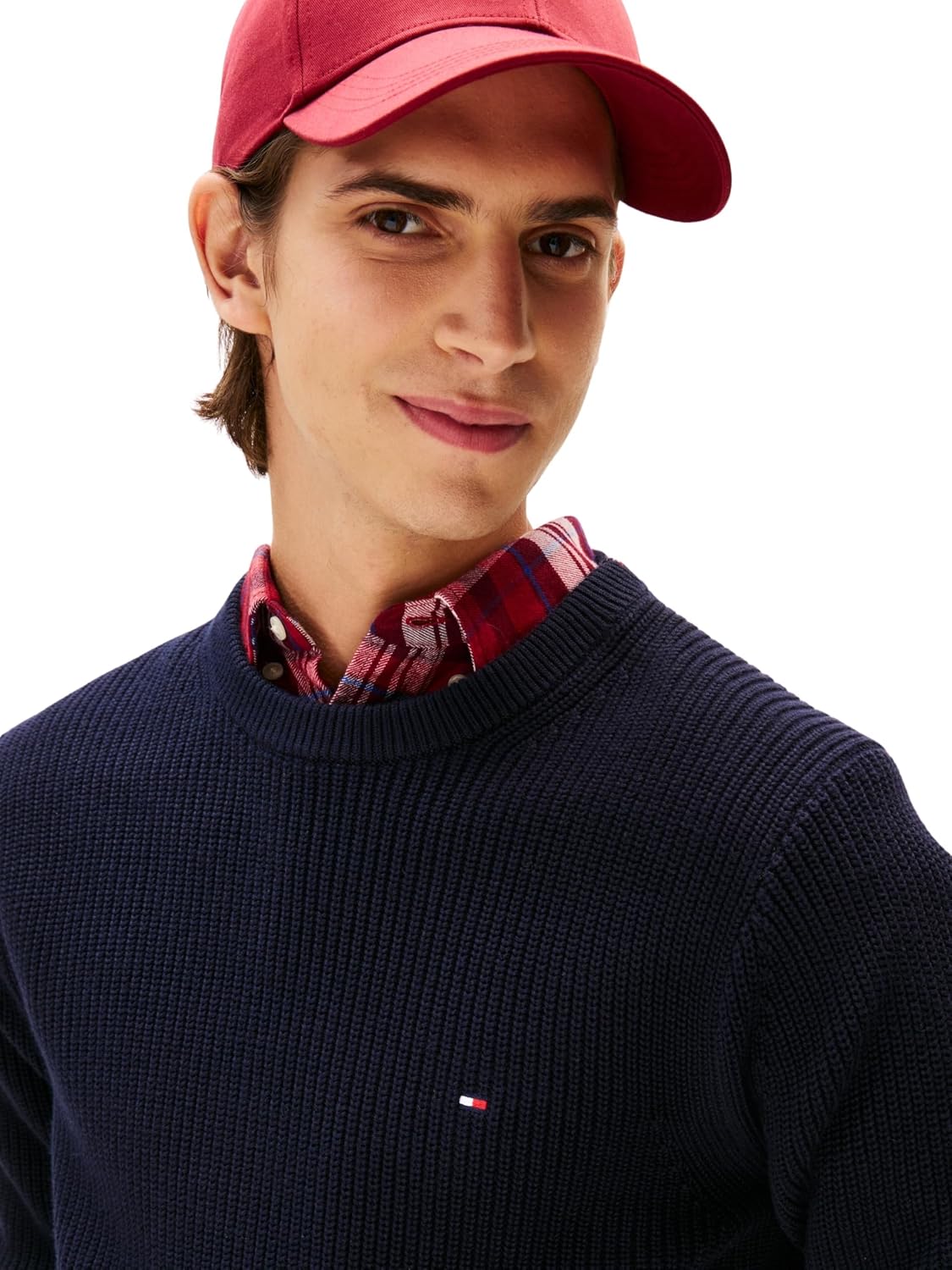 Thumbnail 2 de Tommy Hilfiger men’s RWB rib crew neck pullover sweater (100% organic cotton)