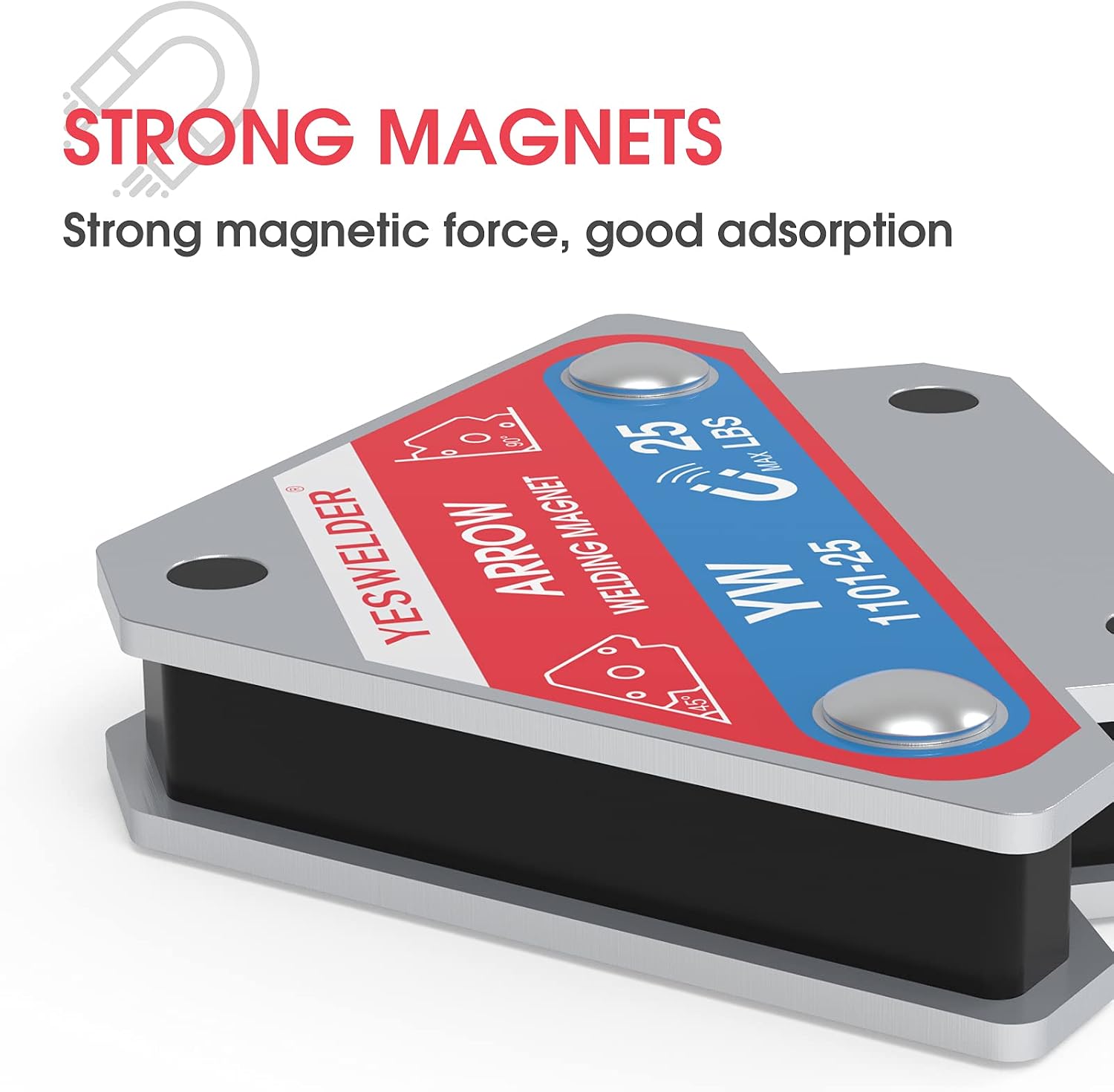 Detalle 2 de YESWELDER 25 lb Welding Magnet 4-Pack