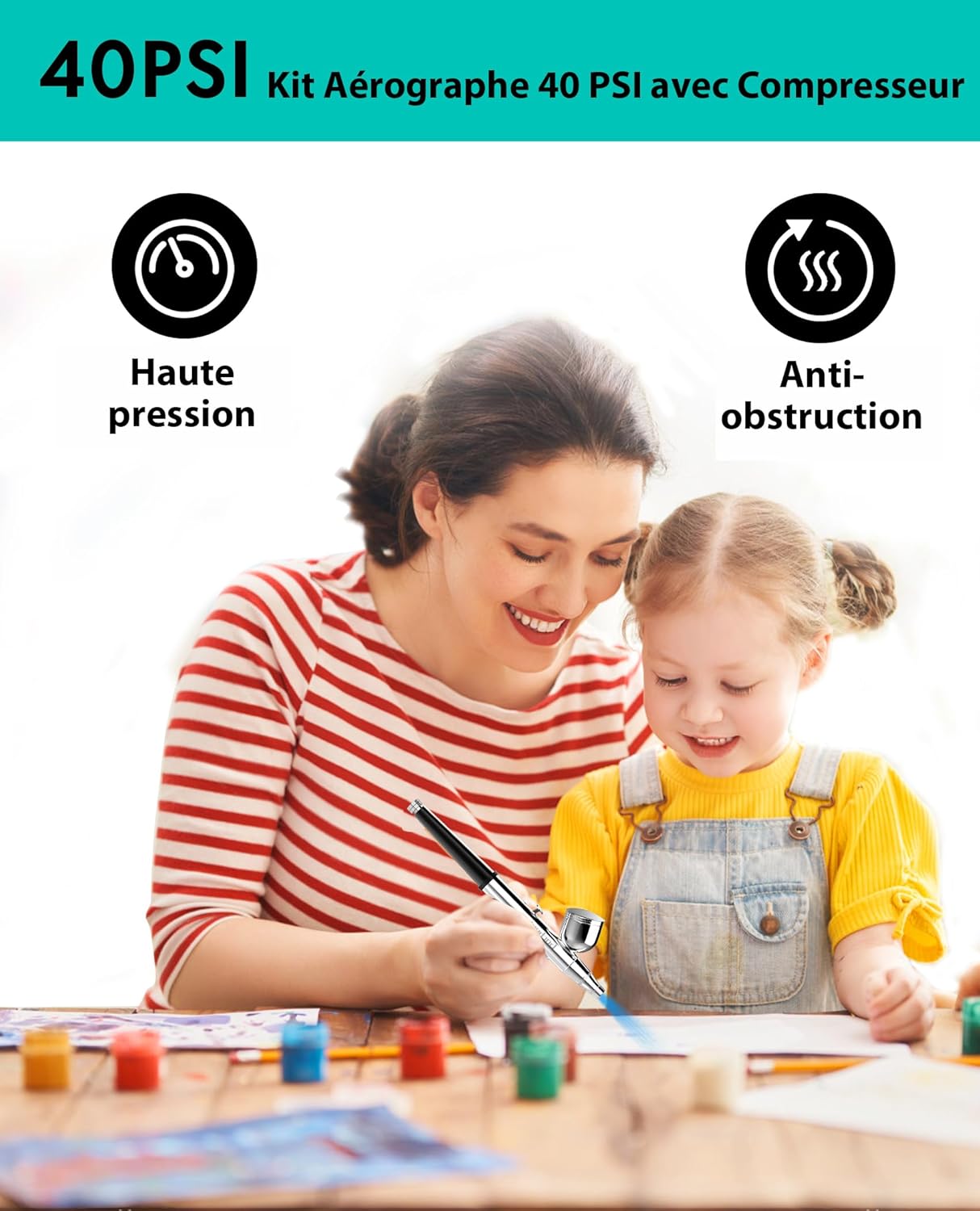 Thumbnail 5 de Powate Upgrade Aerographe Kit Complet 40 PSI 🎨