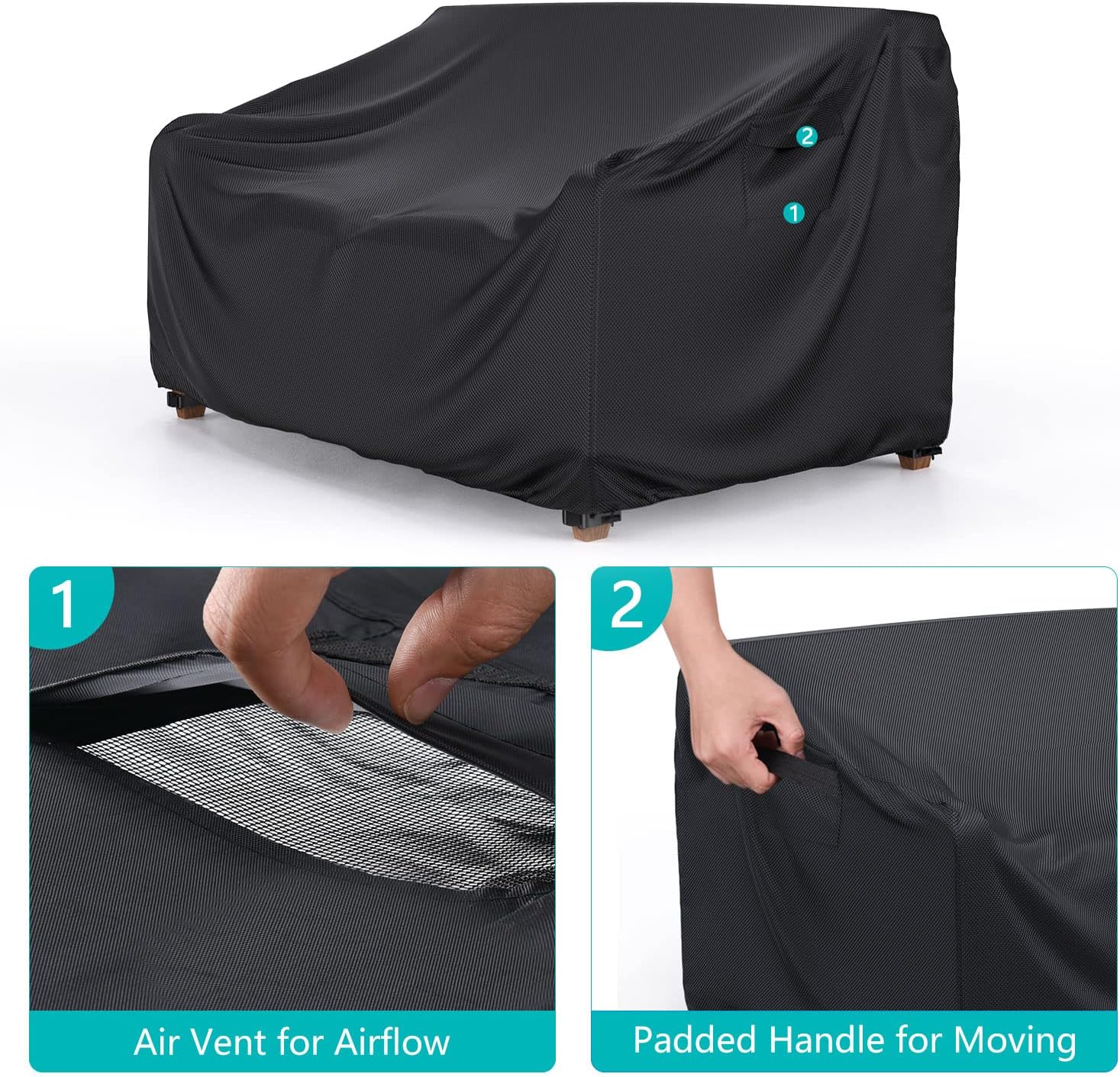 Detalle de BROSYDA Outdoor Sofa Cover 88-Inch