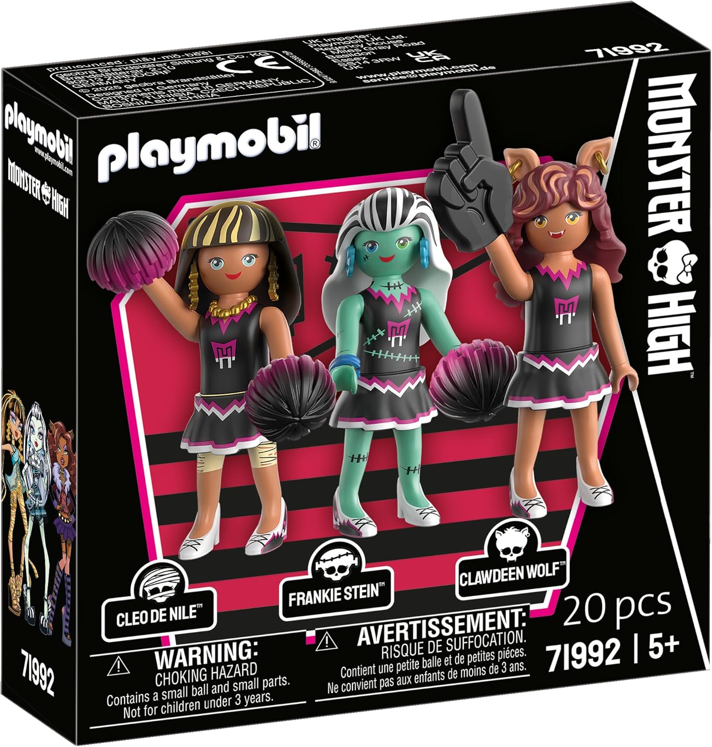 Detalle de PLAYMOBIL Monster High Fear Squad Pack 71992 – Gruseliges Cheerleader-Set