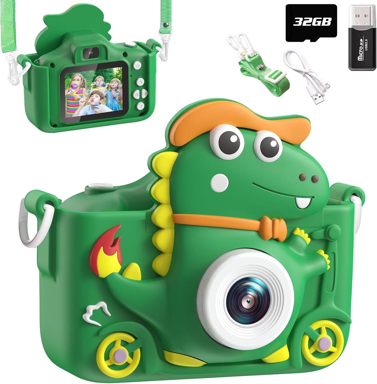 Detalle de Macchina Fotografica Bambini Dinosauro 32G 1080P
