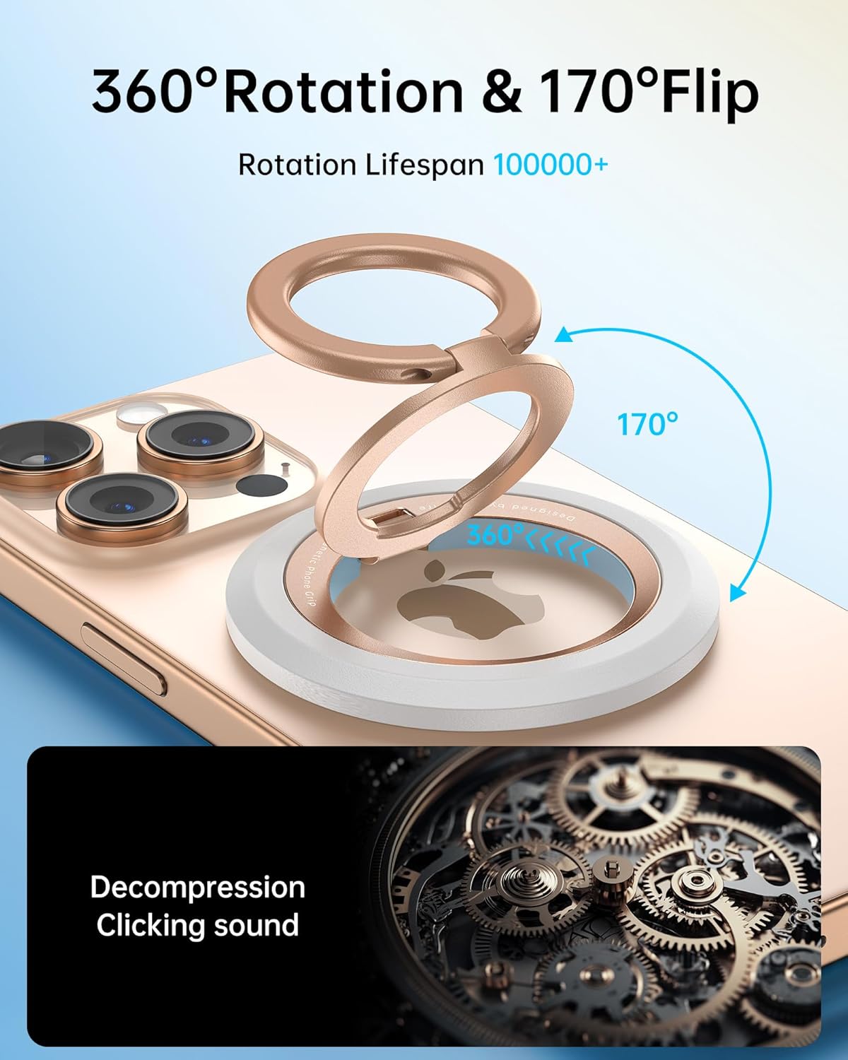 Thumbnail 2 de SYNCWIRE Phone Ring Holder Grip for MagSafe: 360° Rotation, Double-Sided Magnetic Grip