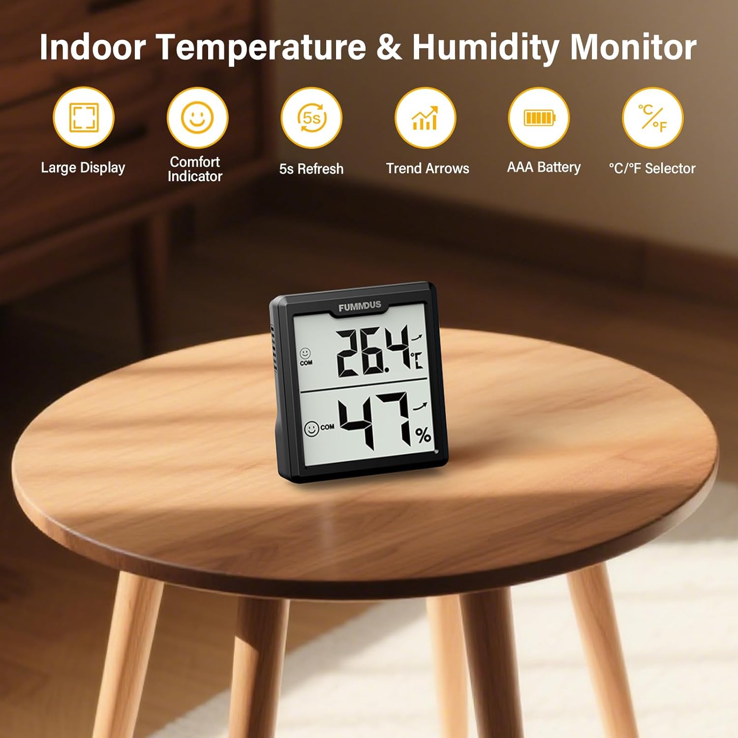 Thumbnail 1 de FUMMDUS Digital Room Thermometer 5s