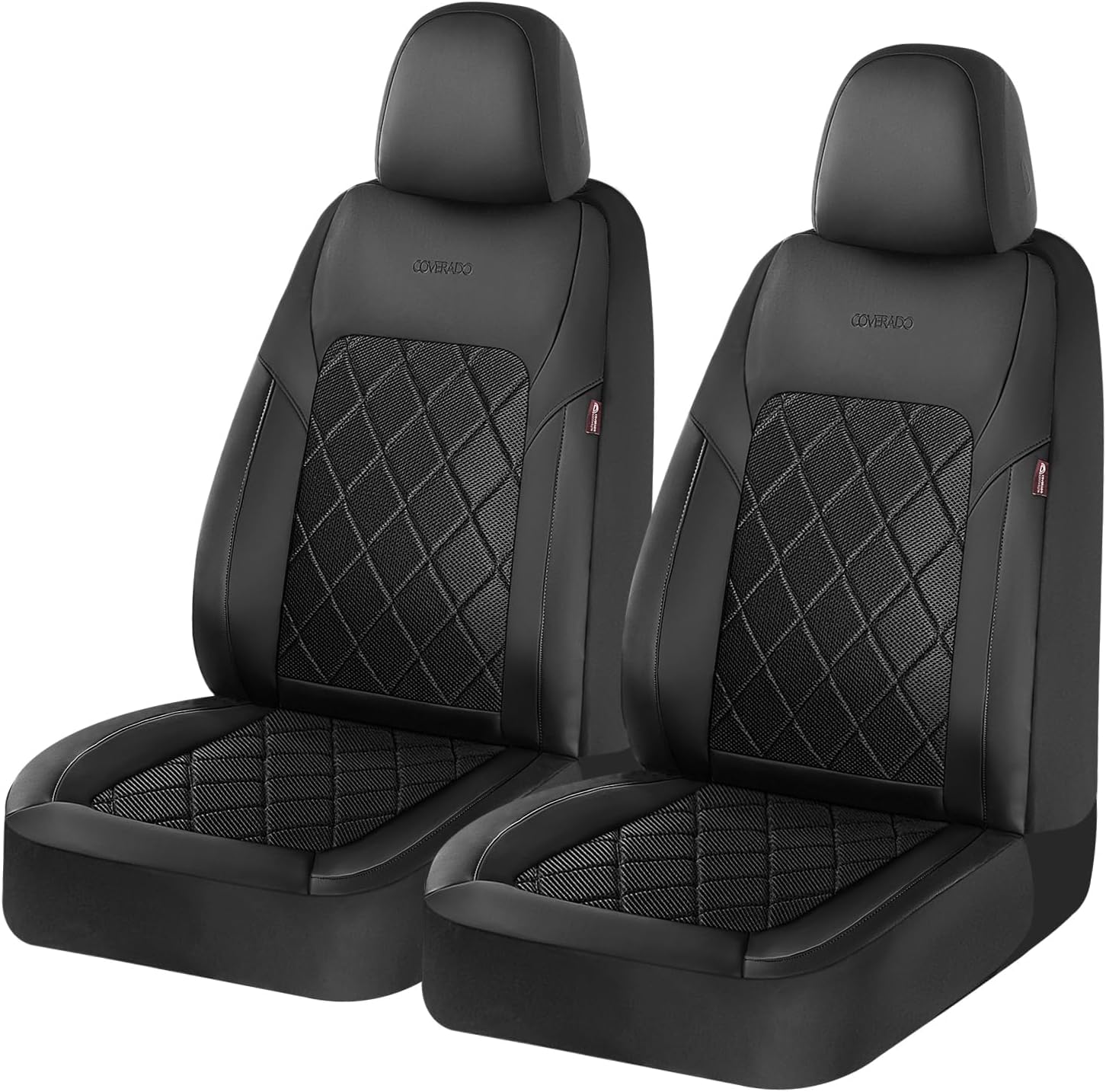 Thumbnail 6 de Coverado Mesh Breathable Front Car Seat Covers (2-Pack) — Universal Fit, Waterproof PU Leather Protection