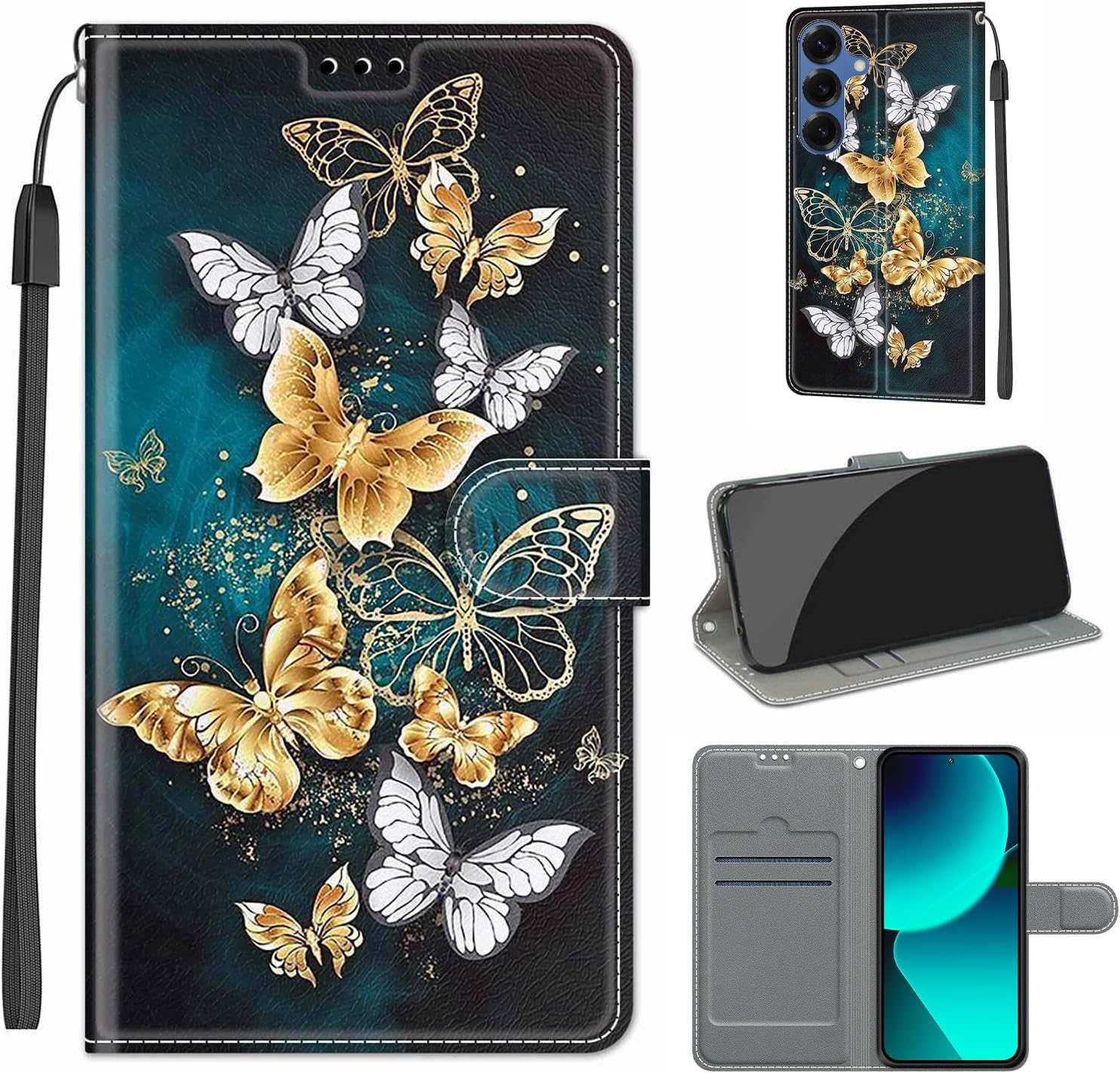 Thumbnail 3 de Guxira Lederhülle Galaxy A36 5G Schmetterling