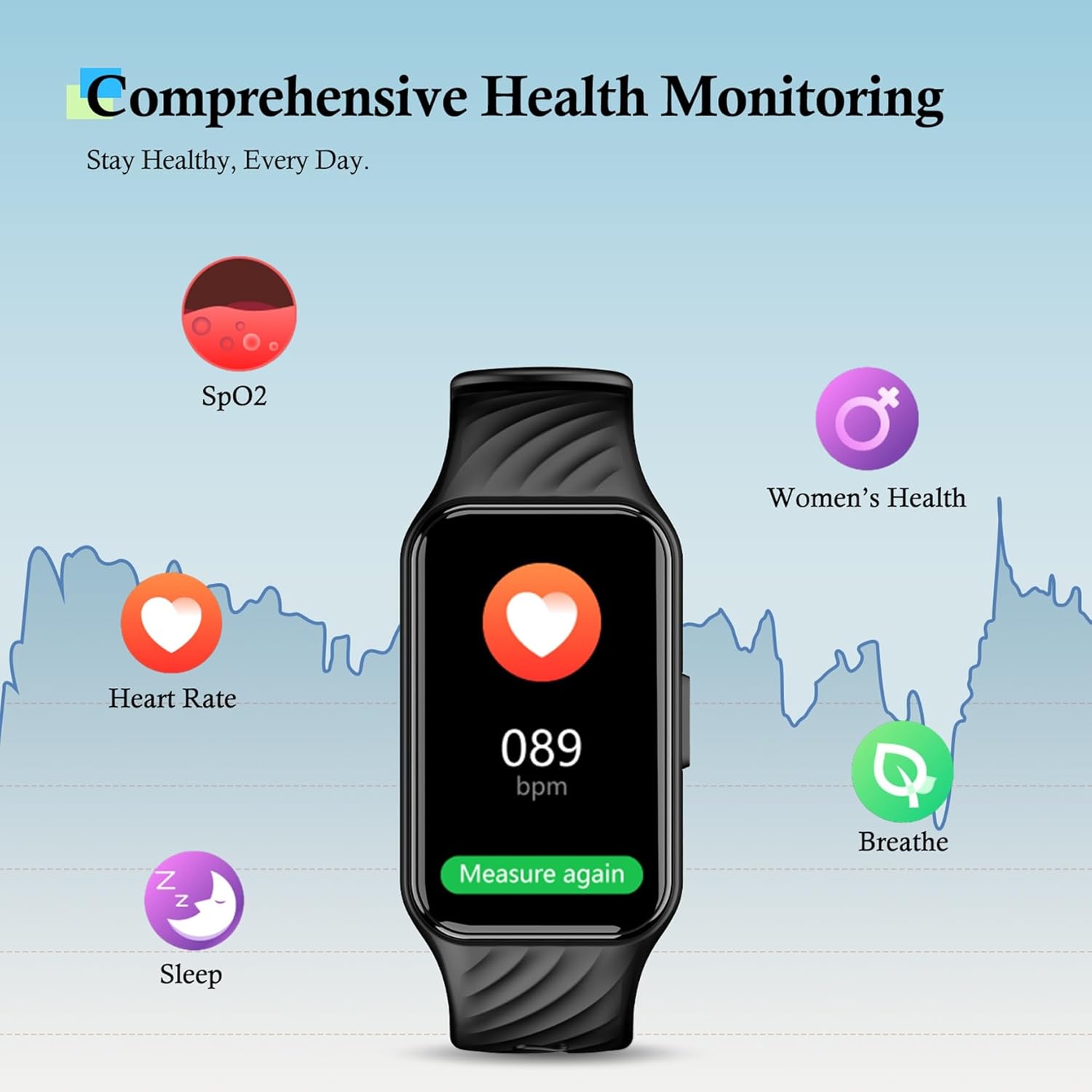 Detalle 1 de IOWODO fitness smartwatch 1.47-inch