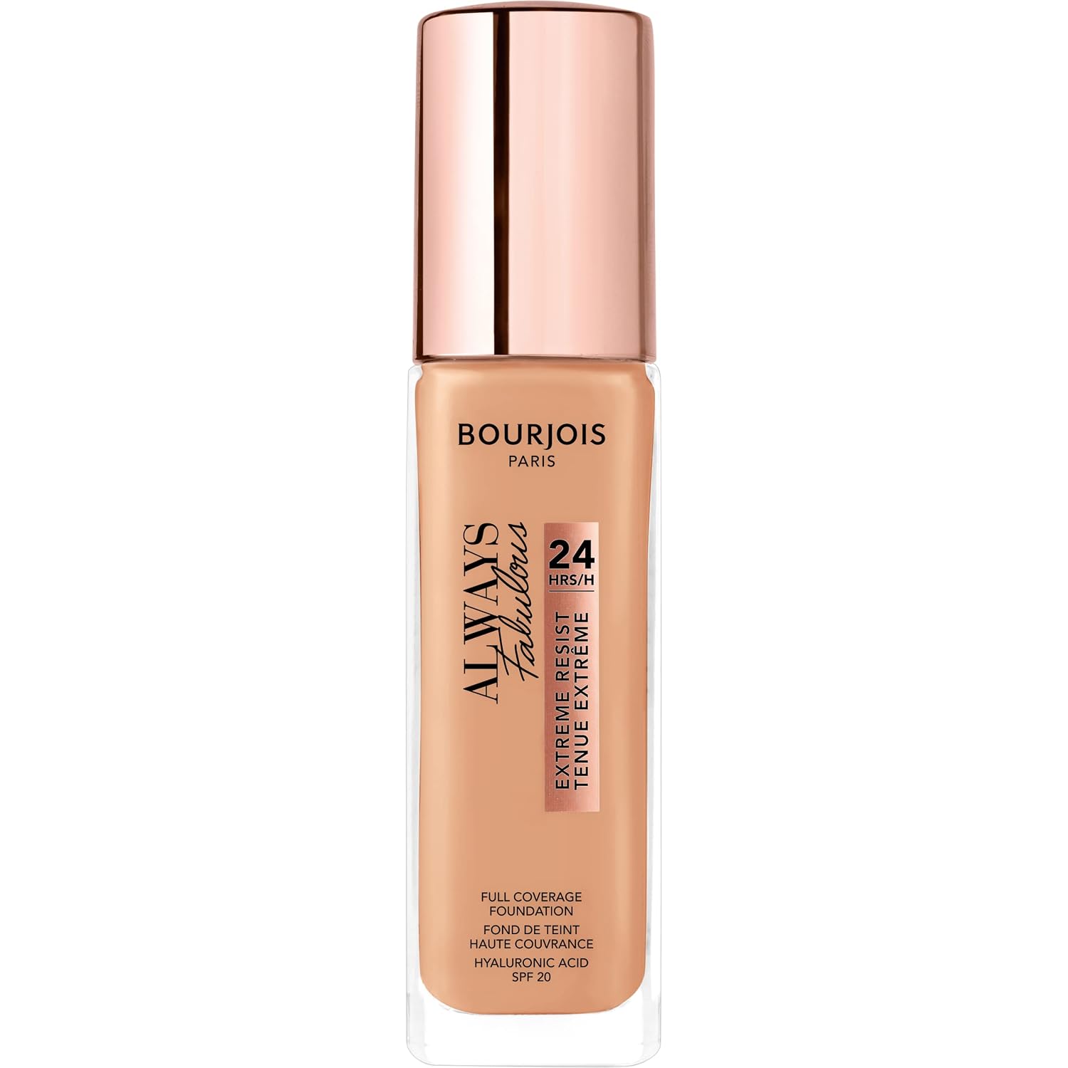 Detalle de Bourjois Foundation Always Fabulous 120 Light Ivory – High-Coverage Make-up mit 24h Halt