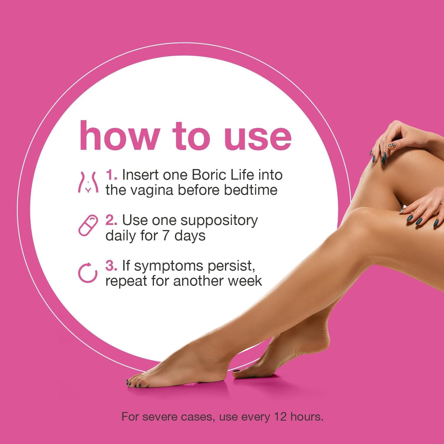 Detalle 2 de NutraBlast Boric acid suppositories 600 mg