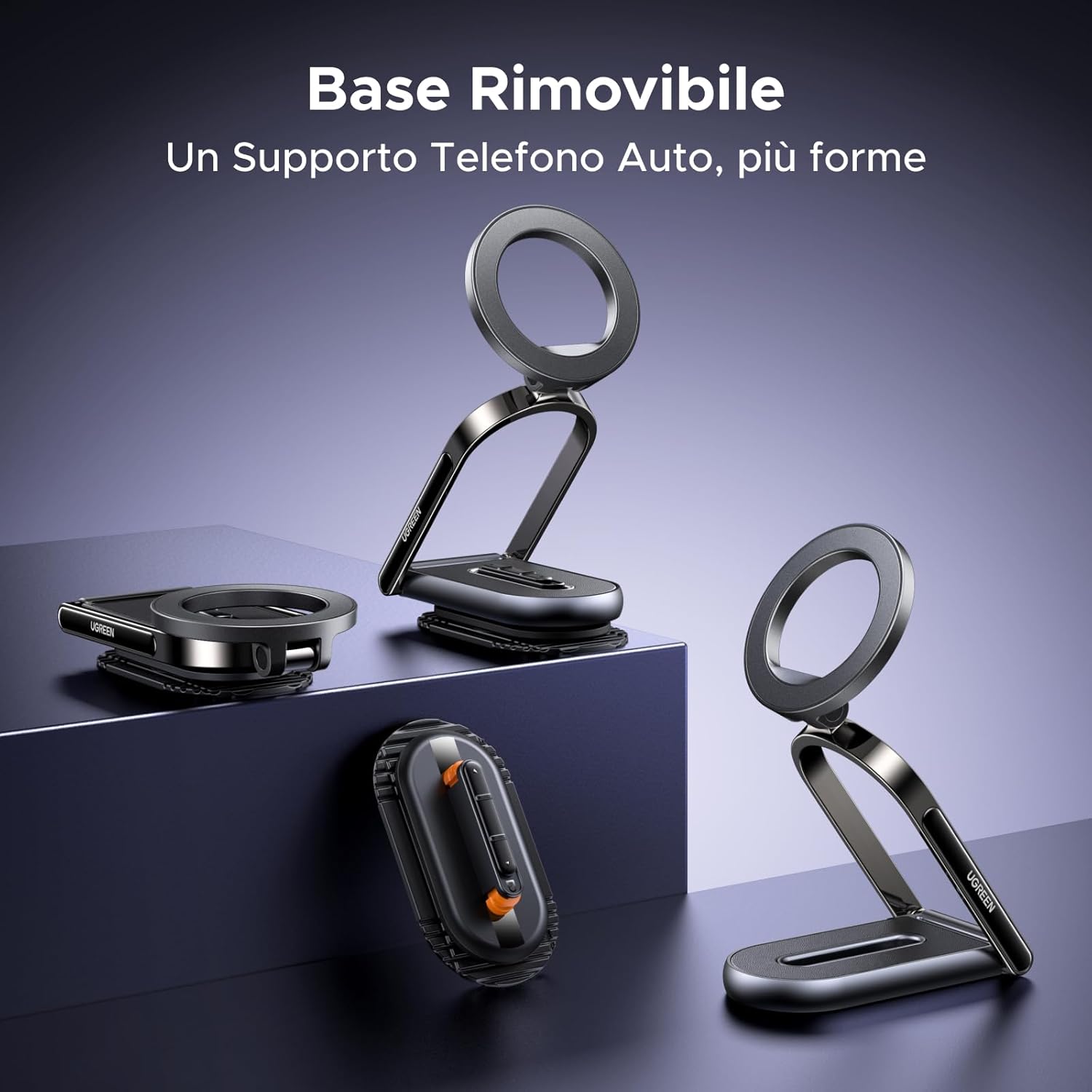 Detalle 2 de UGREEN Supporto magnetico MagSafe per auto pieghevole