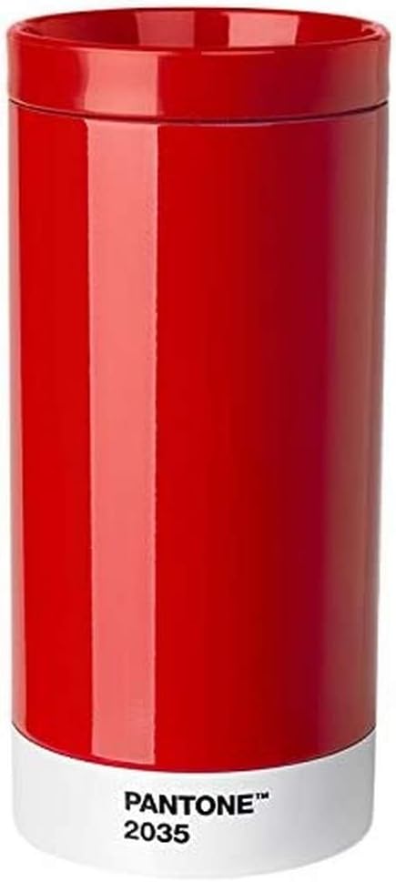 Detalle de Copenhagen Design Pantone to Go, kubek podróżny 430 ml, czerwony 2035 C