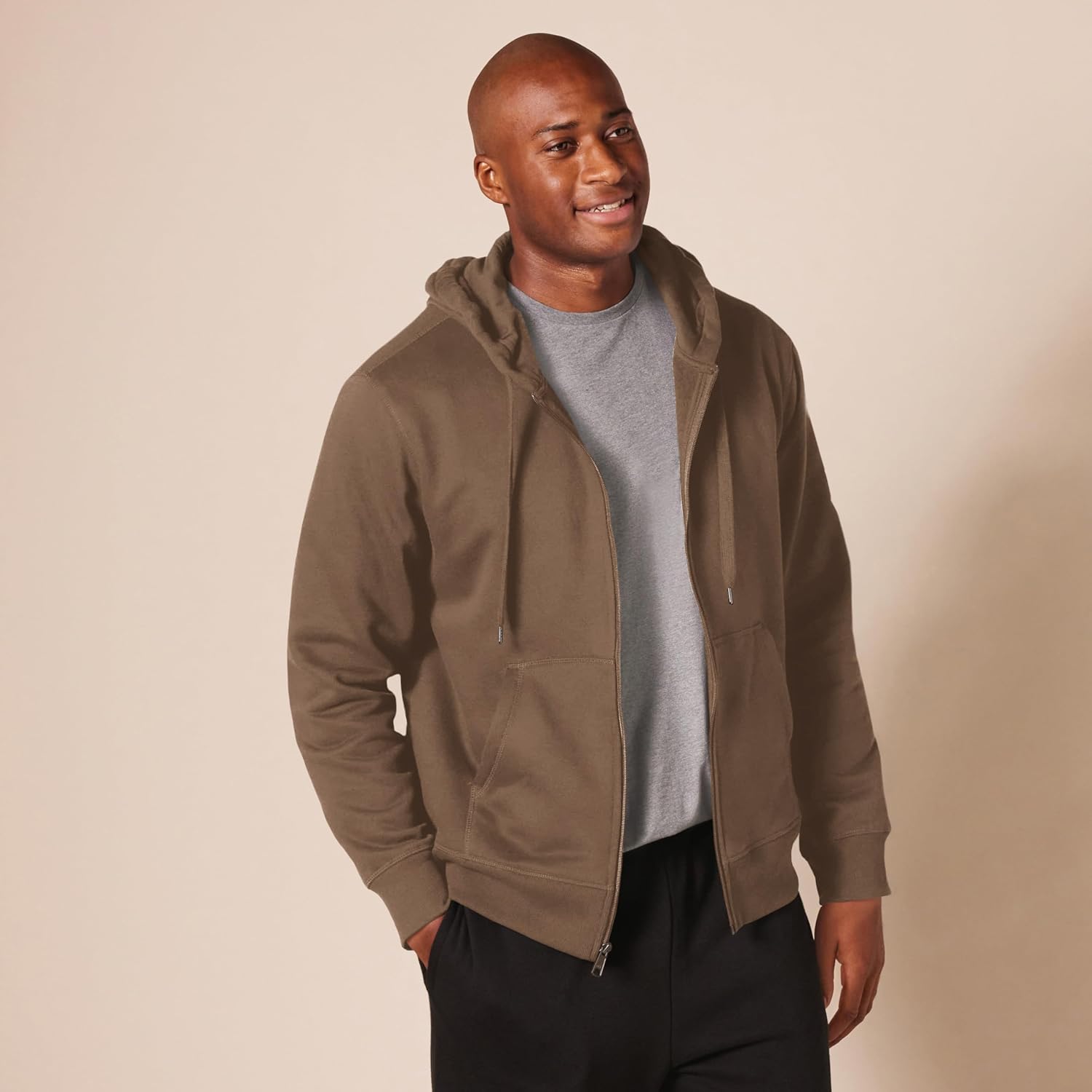 Thumbnail 4 de Amazon Essentials Men’s Full-Zip Fleece Hoodie (Big & Tall) – relaxed loose-fit layering