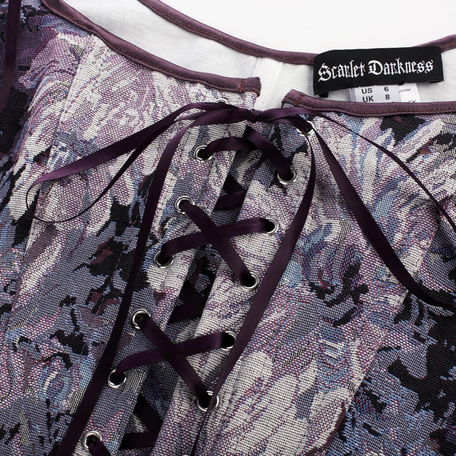 Thumbnail 3 de SCARLET DARKNESS Corsetto Vittoriano overbust con lacci – eleganza vintage a portata di cintura