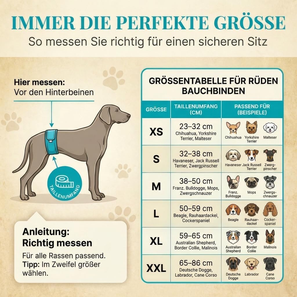 Thumbnail 2 de HUND IST KÖNIG Hundewindeln für Rüden (3er-Pack) – waschbare Inkontinenz-Windeln mit saugstarken Einlagen