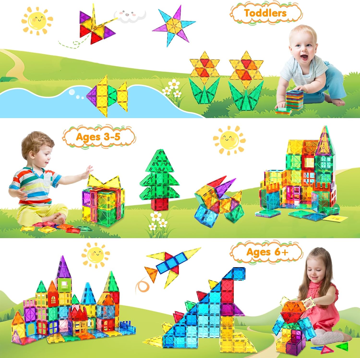 Detalle 2 de Magnetic Building Blocks 60PCS set