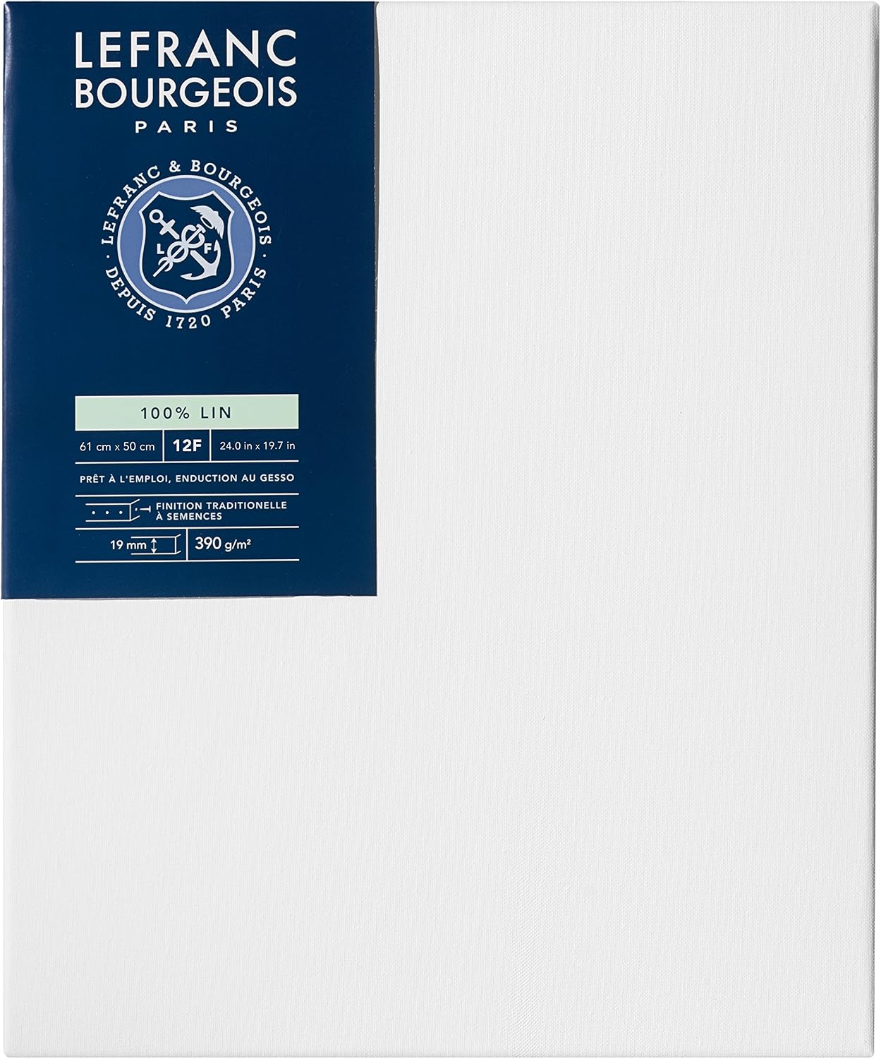 Detalle de Lefranc Bourgeois Châssis Classique en lin 12 F, toile tendue à la main