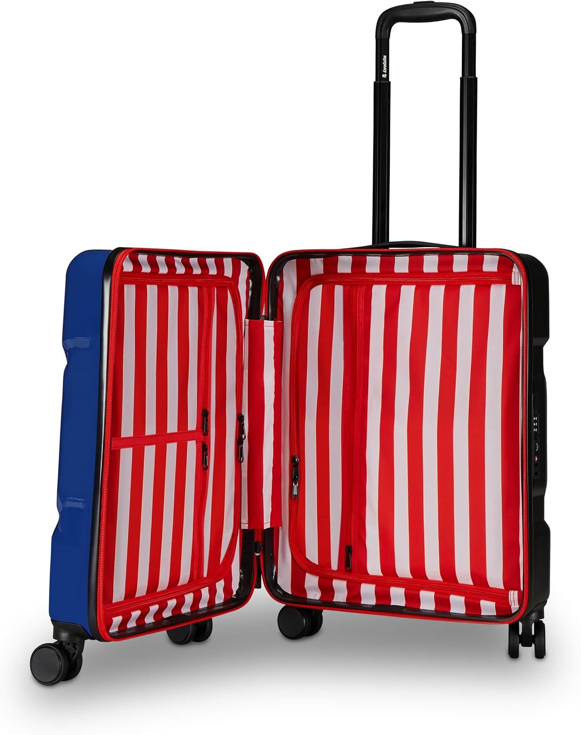 Detalle 2 de Invicta Trolley Travel bagaglio a mano blu rigido con 4 ruote girevoli, 33 litri