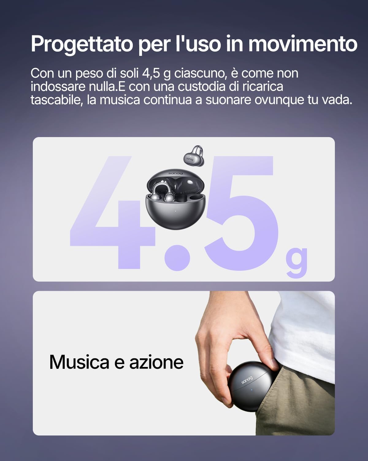 Thumbnail 4 de SANAG S6s Ultra Cuffie Bluetooth 42H