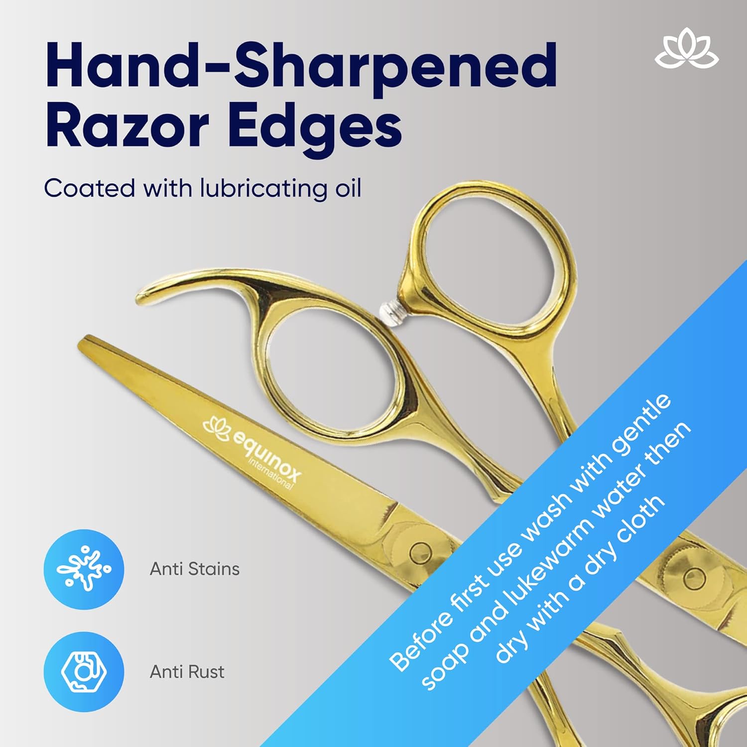 Detalle de Equinox Razor Edge Series 6.5” Hair Scissors ✂