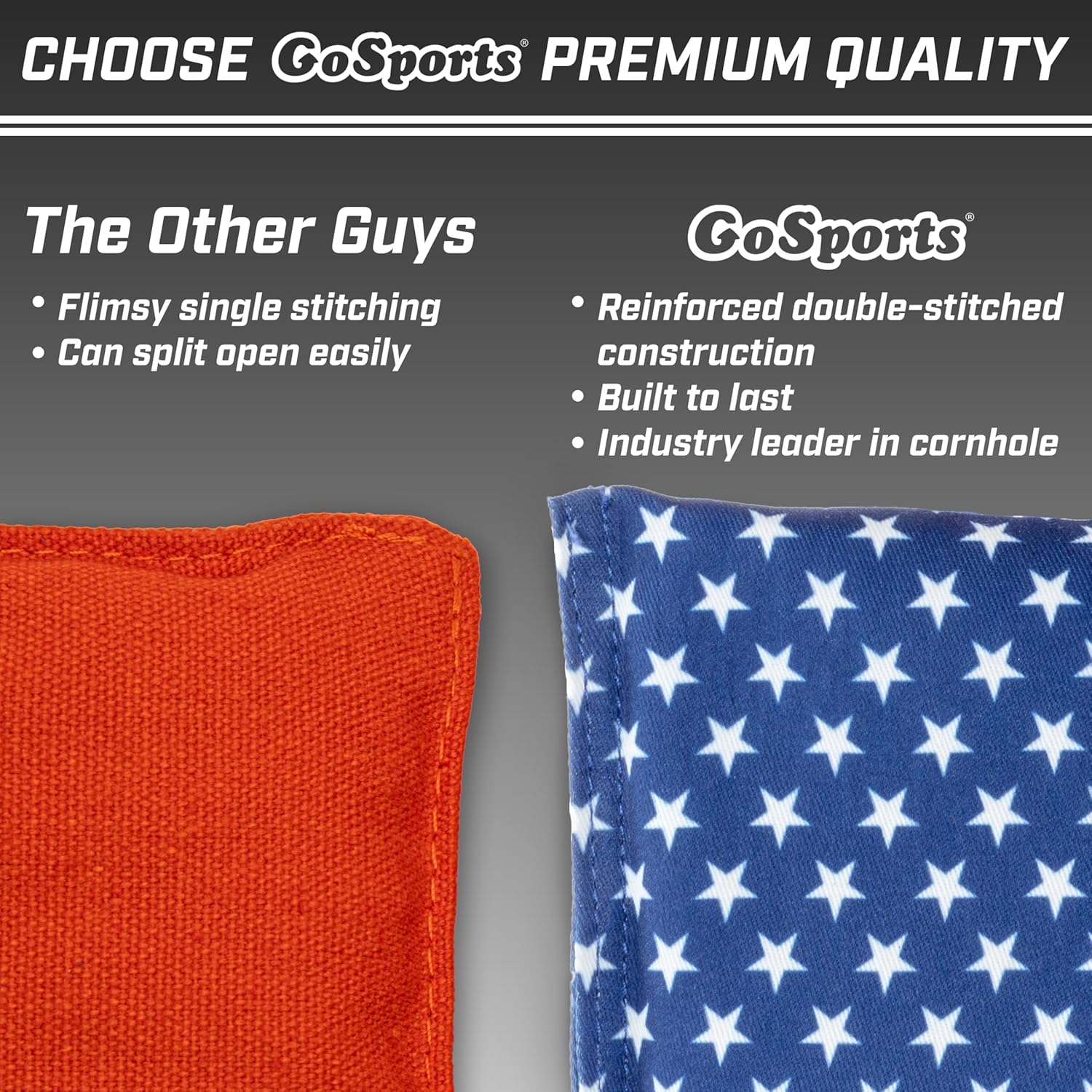 Detalle de GoSports Set di 8 Sacchi a Sacco per Tutte Le Stagioni – Stelle e Strisce o Rosso e Blu