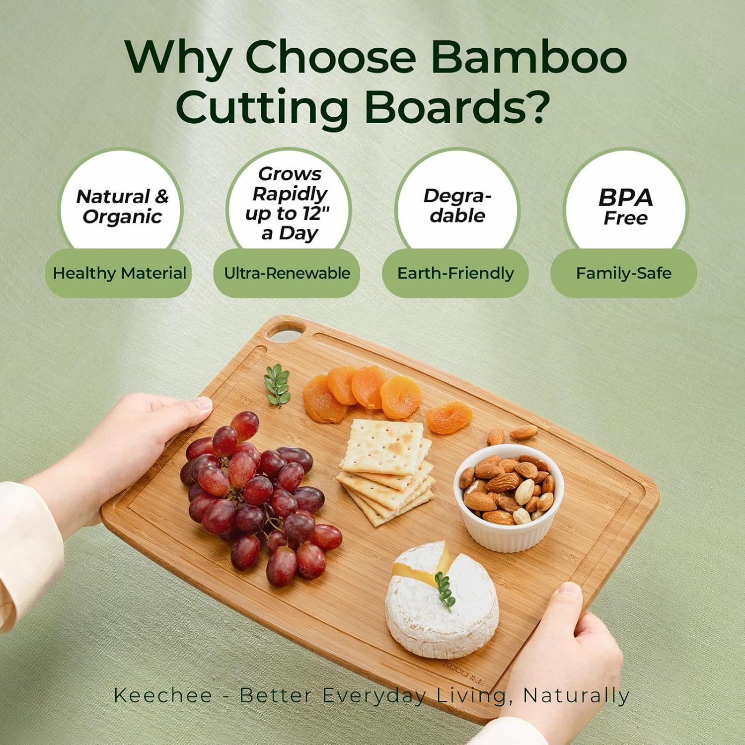 Thumbnail 6 de keechee Dishwasher Safe Bamboo Cutting Boards Set of 2