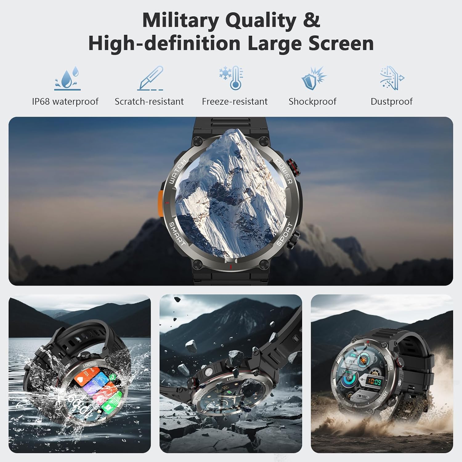 Detalle 2 de Military Smart Watch 1.45" Outdoor Sports smartwatch