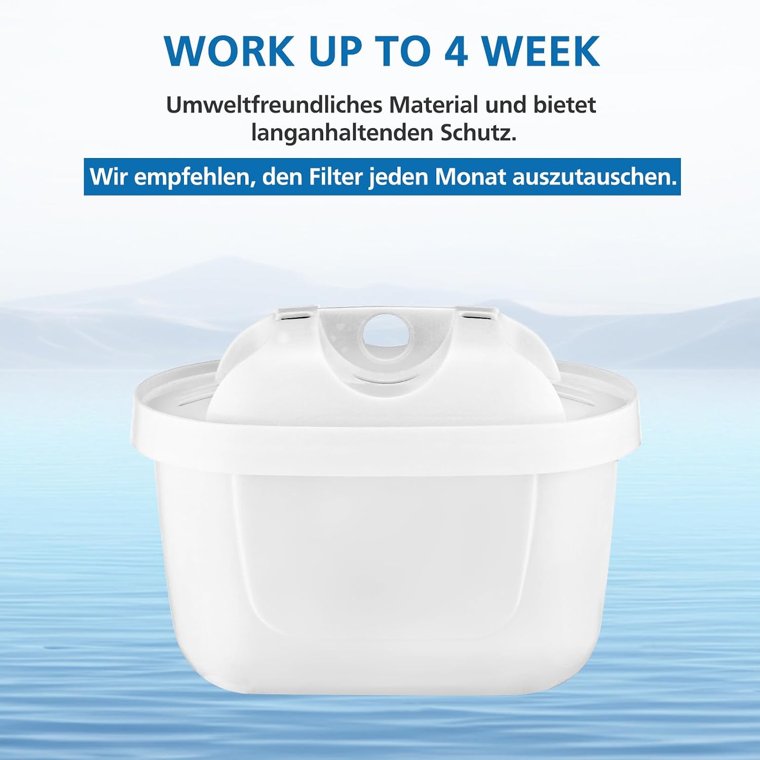 Detalle 2 de ISINLIVE 4er-Pack Wasserfilterkartuschen – kompatibel mit Brita Maxtra+, Style, Elemaris XL und Mavea Krug Wassertank
