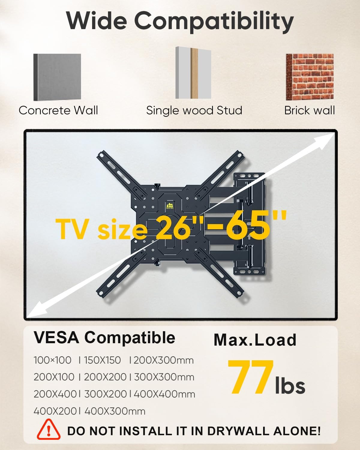 Thumbnail 1 de Forging Mount Long Reach TV Wall Bracket