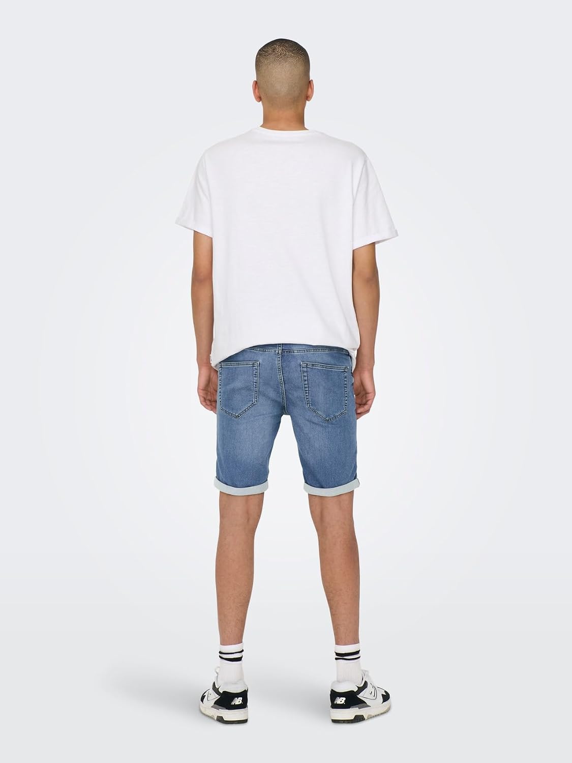 Thumbnail 1 de Only & Sons Short Bleu Ply Life Homme – Short Bleu Slim Fit XXL