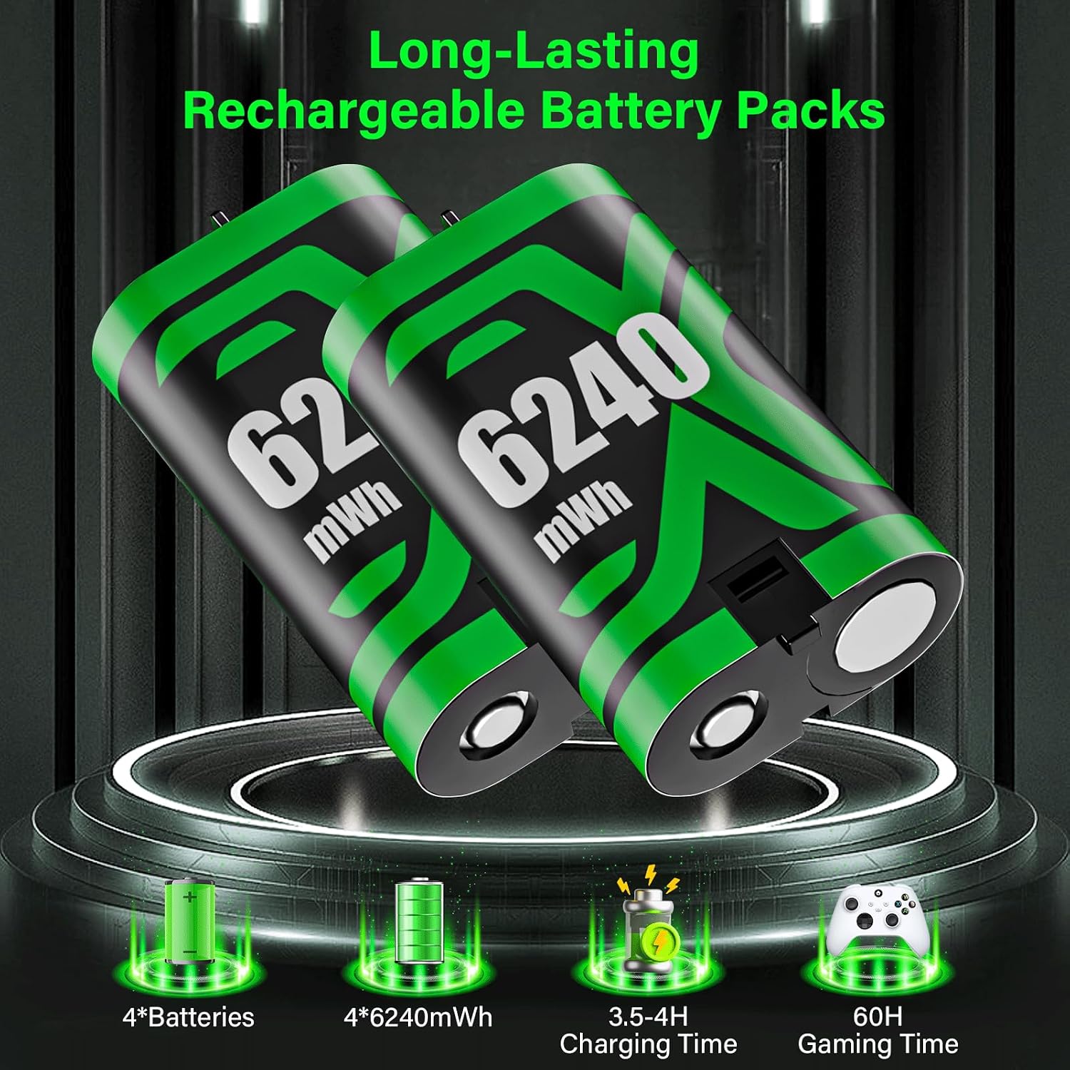 Thumbnail 4 de ZRZLMVP Xbox Controller Battery Pack 4x6240mWh