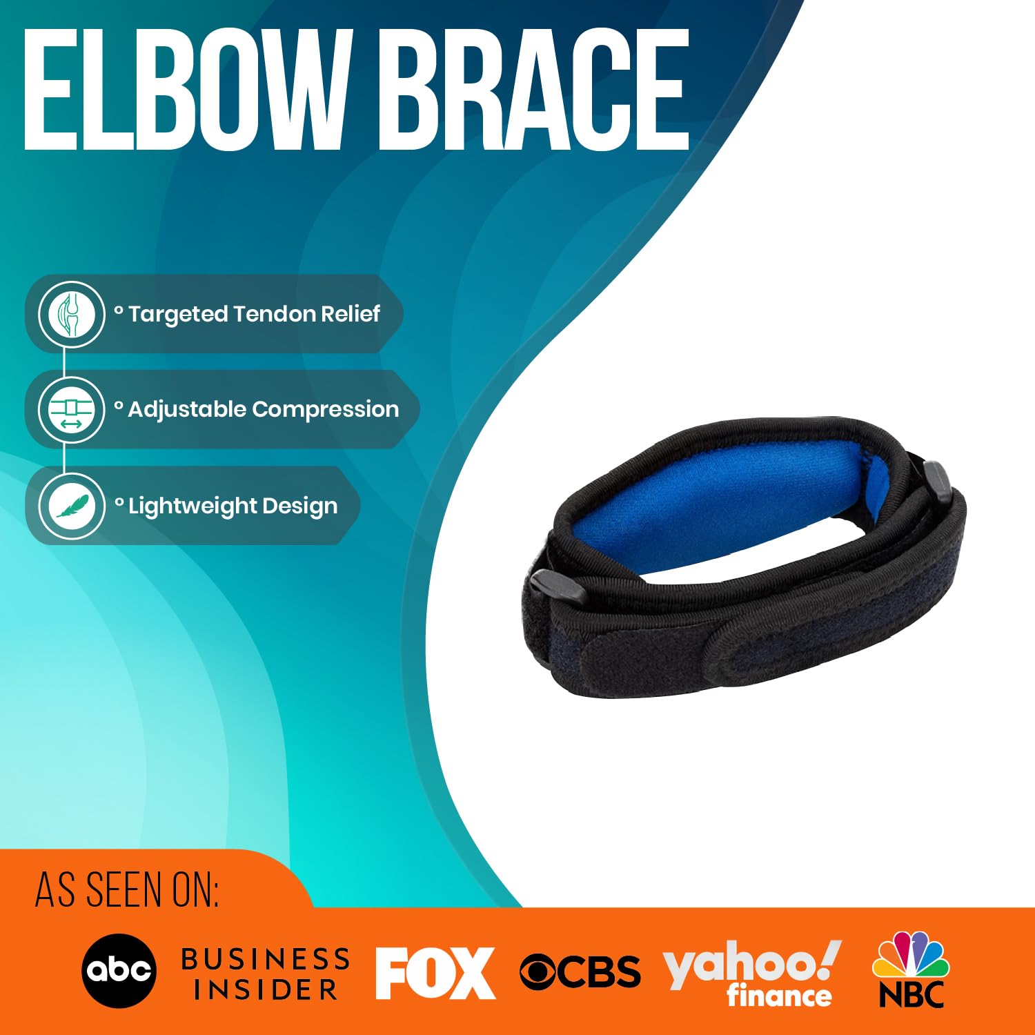 Thumbnail 1 de PhysFlex 2-Pack Elbow Brace: Adjustable Support for Tendonitis, Tennis & Golfer's Elbow Relief