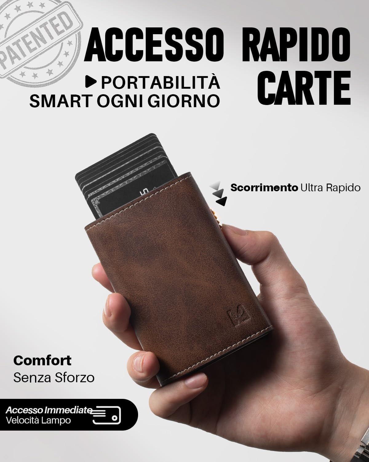 Detalle 2 de MYSHION portafoglio pop up uomo RFID 10,3 cm