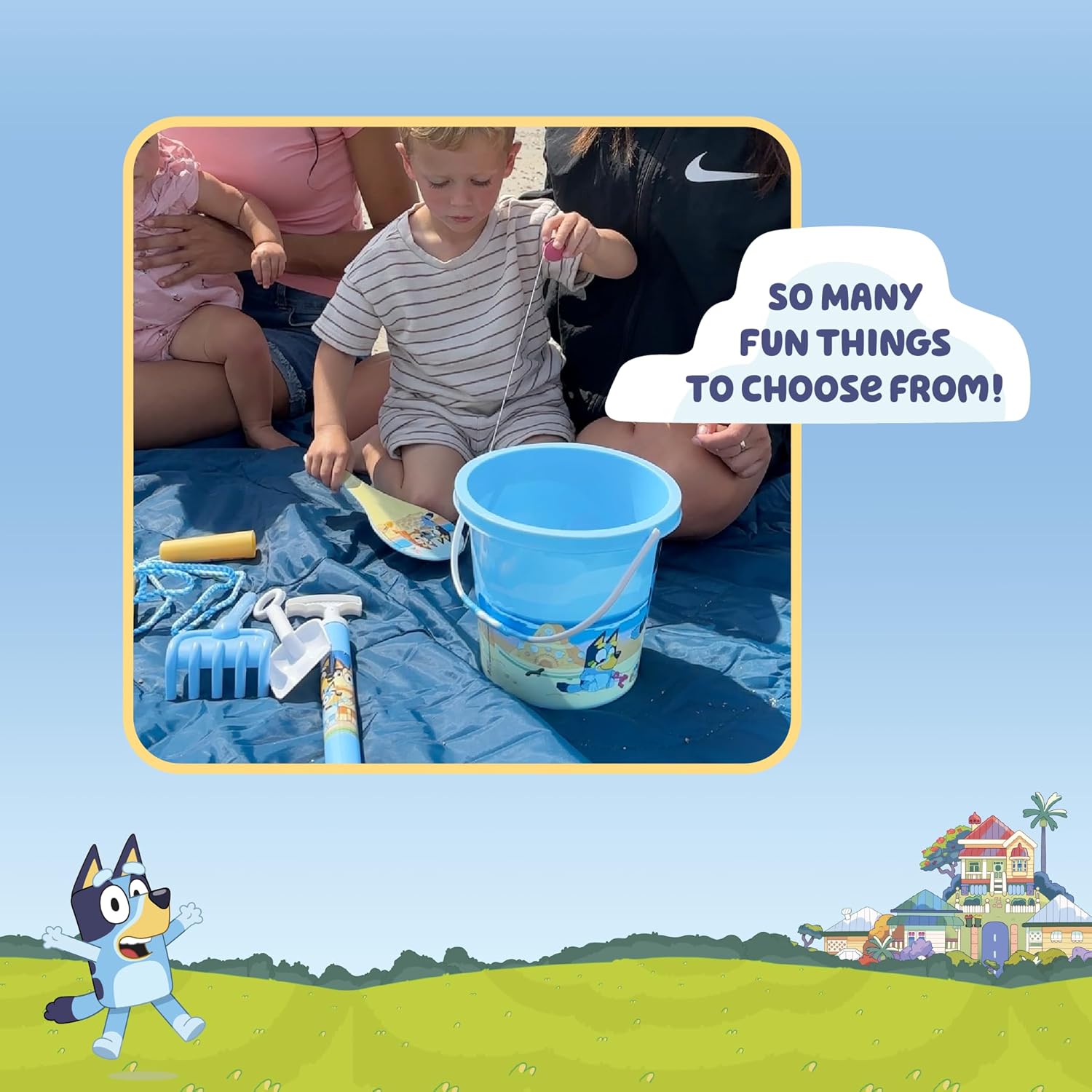 Thumbnail 4 de Little Kids Bluey Beach Toys Set — 9pc Sand Toys & Beach Bucket (Ages 3–10)