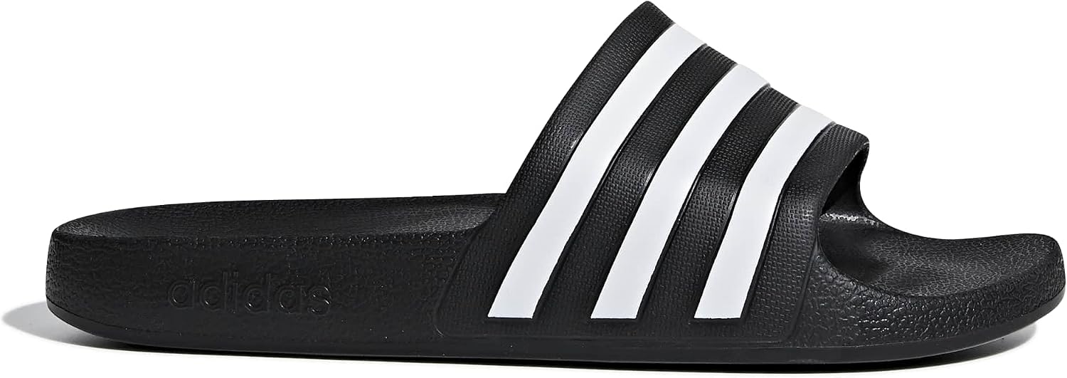 Detalle 2 de adidas Adilette Aqua Dusch- & Badeschuhe Schwarz – Bequeme Begleiter für Wasser- und Strandmomente