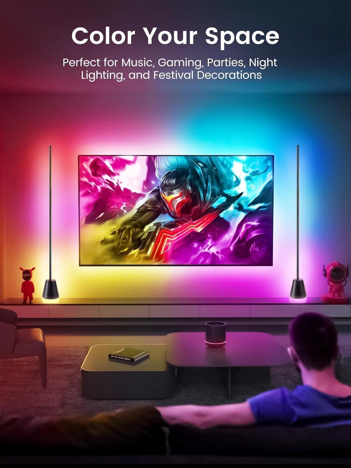 Thumbnail 4 de shirylzee RGBICW LED Floor Lamp: Smart Corner Lamp with 16 Million Colours