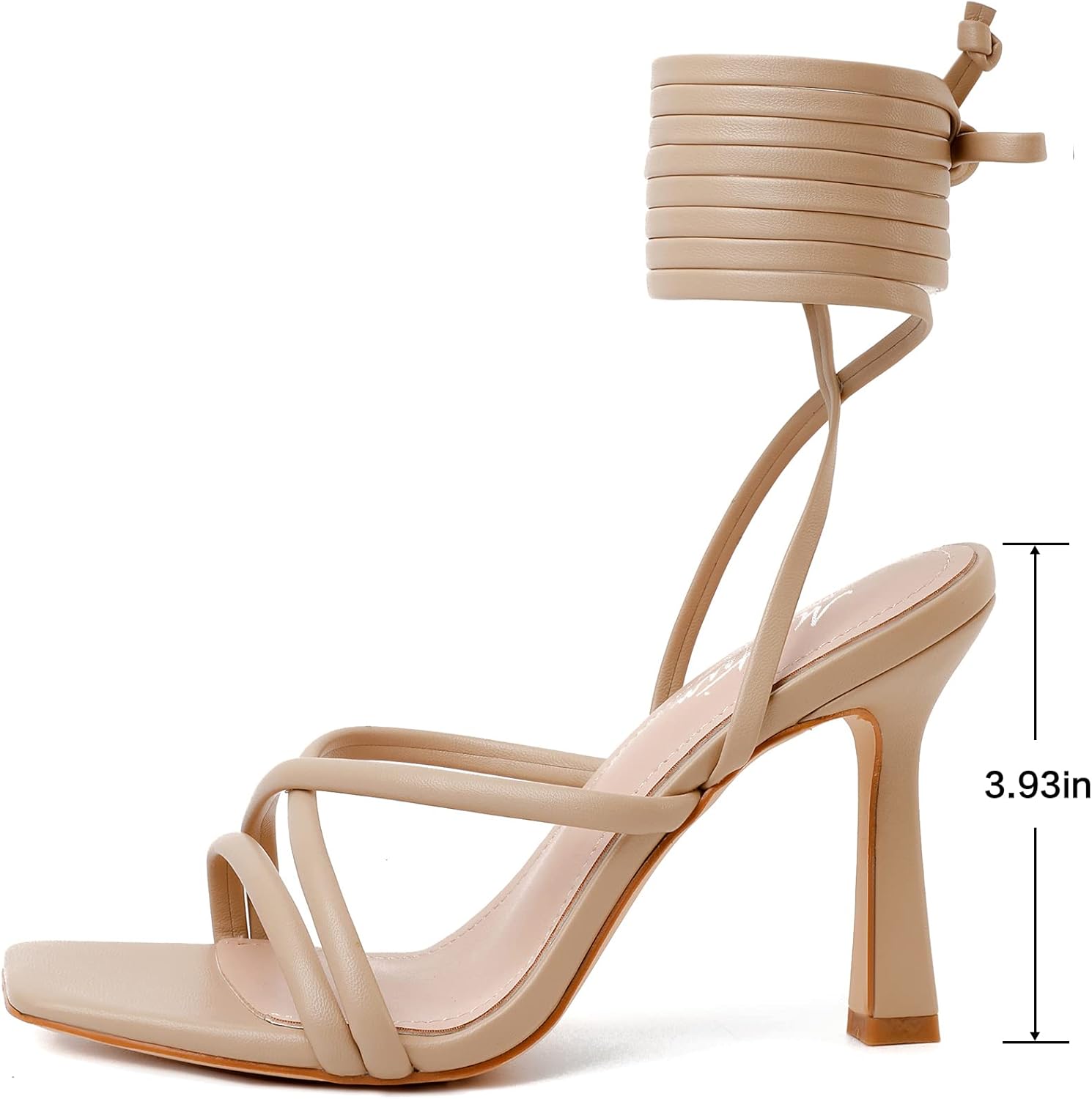 Thumbnail 3 de Mostrin Women's Strappy Lace-Up Open Toe High Heels