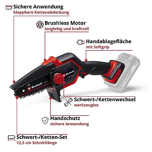 Detalle de Einhell GE-PS 18/15 Li BL-Solo Akku-Ast-Kettensäge