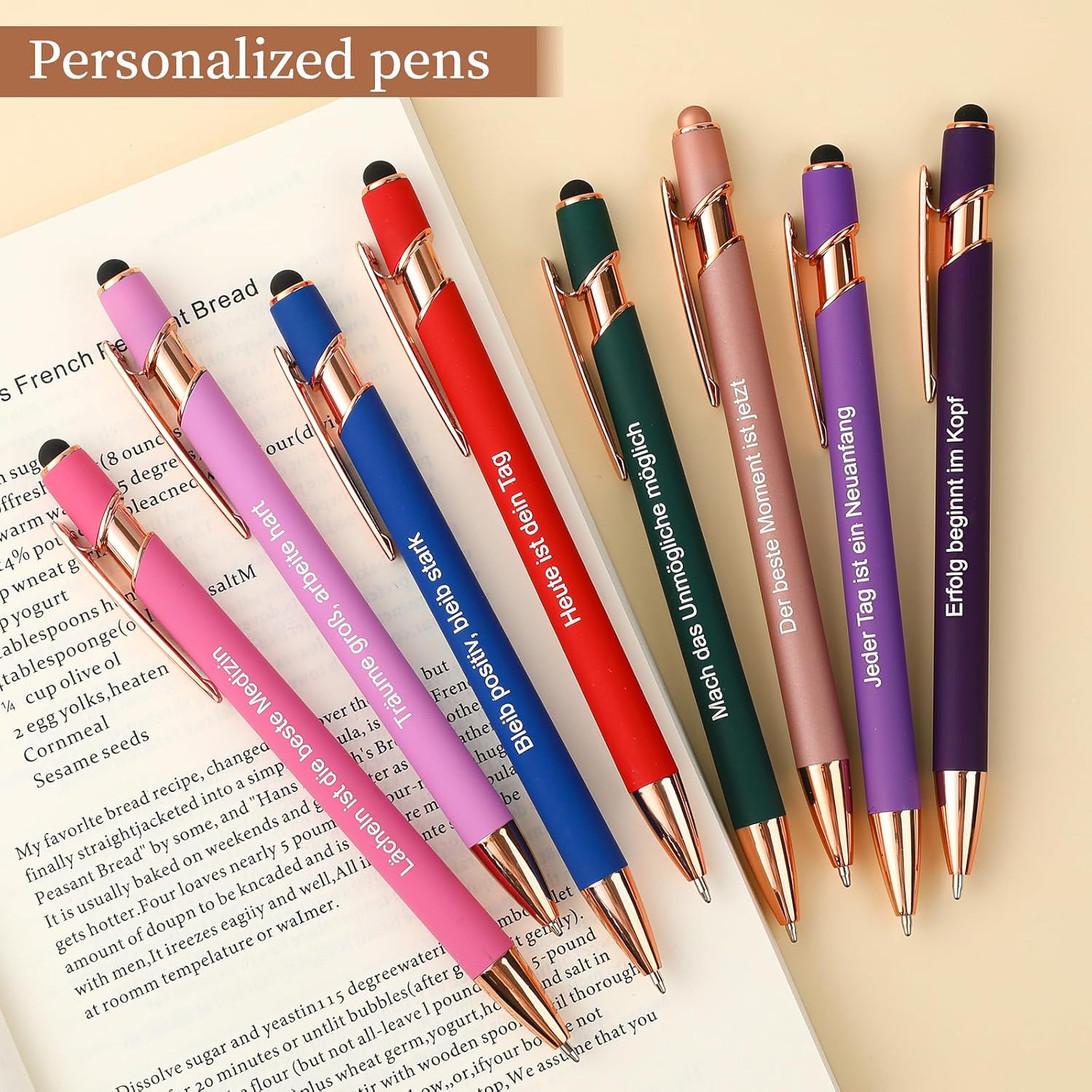 Thumbnail 6 de kander 12er Set 2-in-1 Kugelschreiber mit Touchpen & 24 Ersatzminen (12 Farben)