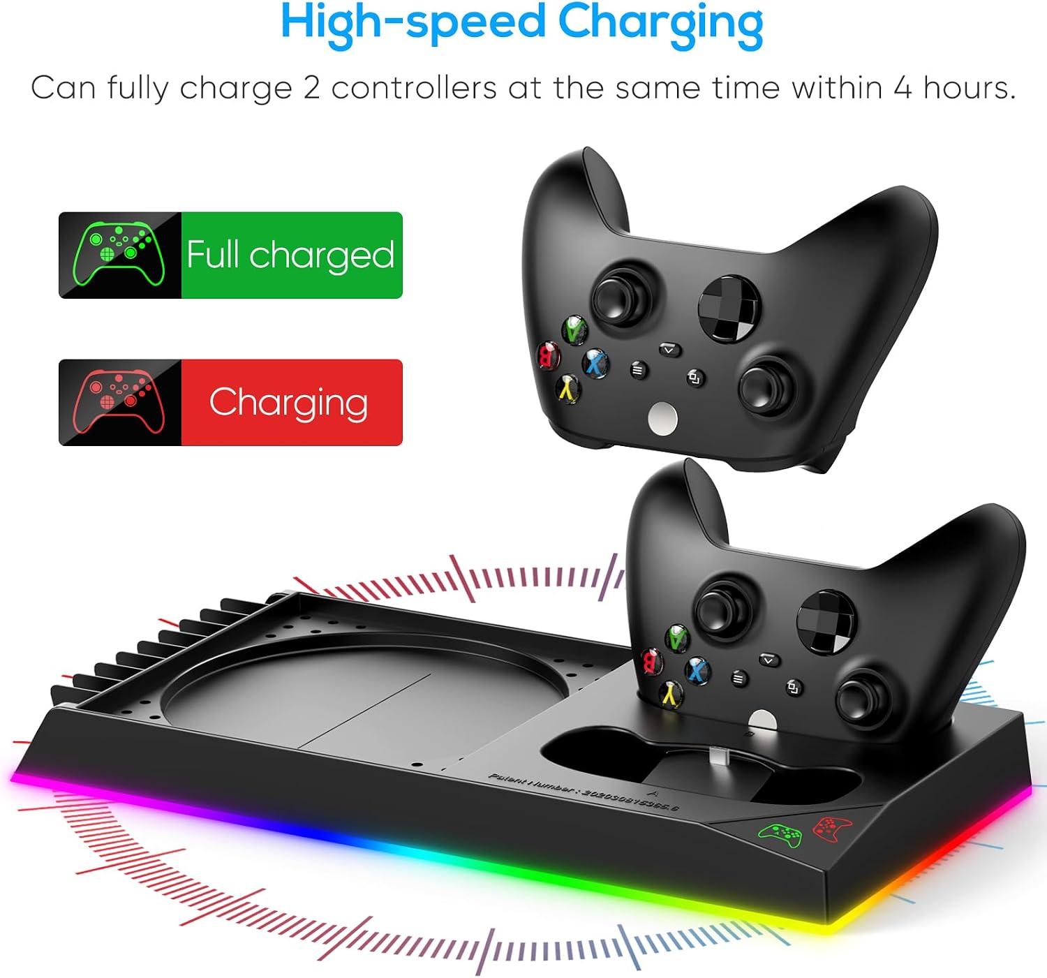 Detalle de FYOUNG Upgraded Cooling Stand and Charging Station for Xbox Series X